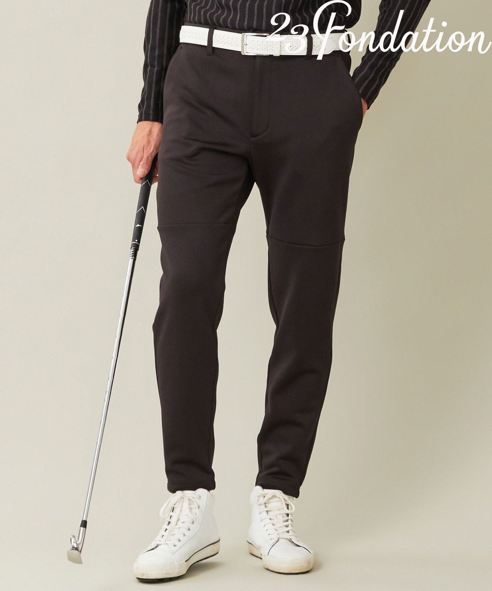 【23区 ゴルフ/23区GOLF / MEN】の【2Fondation/MEN】ボンディング ジャージーパンツ インテリア・キッズ・メンズ・レディースファッション・服の通販 founy(ファニー) 　ファッション　Fashion　メンズファッション　Fashion for Men　ボトムス　Bottoms　ボンディング　Bonding, Bonded Fabric　冬　Winter / This Winter　定番　Standard, Basic Item　A/W・秋冬　Autumn/Winter　ブラック系|ID: prp329100004729861 ipo3291000000034168703
