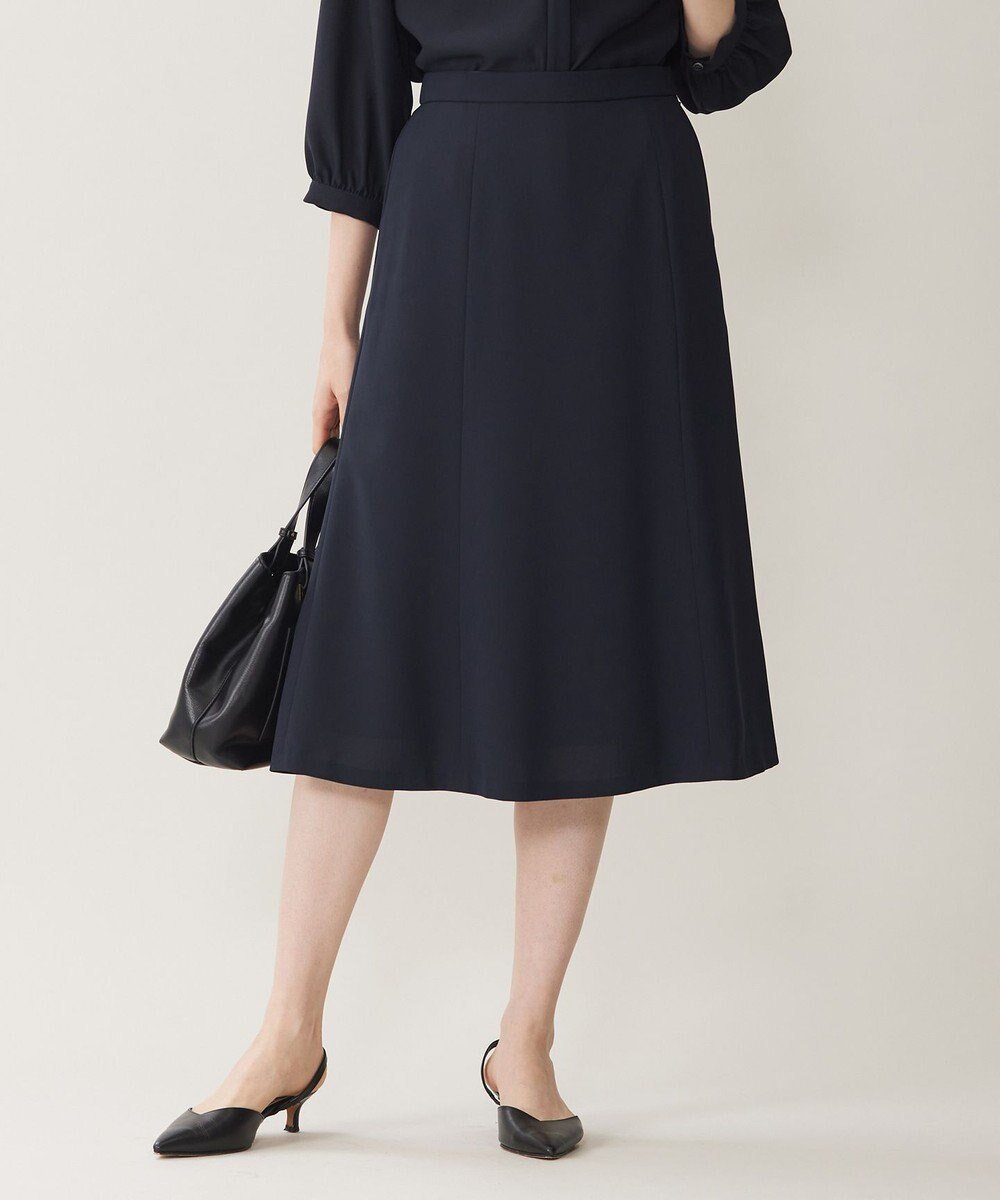 【自由区/JIYU-KU】の【セットアップ対応・UVカット・接触冷感・洗える】ライトストレッチフレア スカート インテリア・キッズ・メンズ・レディースファッション・服の通販 founy(ファニー) 　ファッション　Fashion　レディースファッション　Fashion for Women　セットアップ　Matching Sets　スカート・ミニ/ミディ/マキシ　Skirts / Mini, Midi & Maxi Skirts　スカート　Skirts　Aライン・フレアスカート　A-Line & Flared Skirts　おすすめ　Recommended / Our Picks　ウォッシャブル　Machine Washable　ストレッチ　Stretch, Stretchy Fabric　セットアップ　Set-Up, Coordinated Outfit　フレア　Flare, Flared　エレガント 上品　Elegant　夏　Summer　定番　Standard, Basic Item　春　Spring　S/S・春夏　SS, Spring/Summer, Warm Season　洗える　Machine Washable　ネイビー|ID: prp329100004729888 ipo3291000000034168782