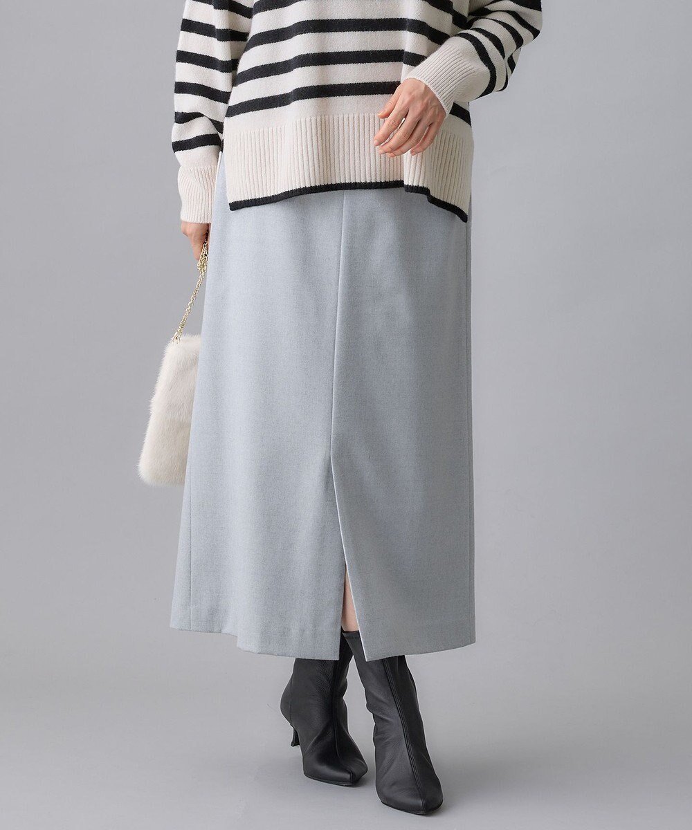 【自由区/JIYU-KU】のウールサキソニー スカート 人気、トレンドファッション・服の通販 founy(ファニー) 　ファッション　Fashion　レディースファッション　Fashion for Women　スカート　Skirts　ストレッチ　Stretch, Stretchy Fabric　ストレート　Straight, Straight Cut　スリット　Slit, Slit Detail　センター　Center, Center Line　A/W・秋冬　Autumn/Winter　 other-1|ID: prp329100004729890 ipo3291000000034168787