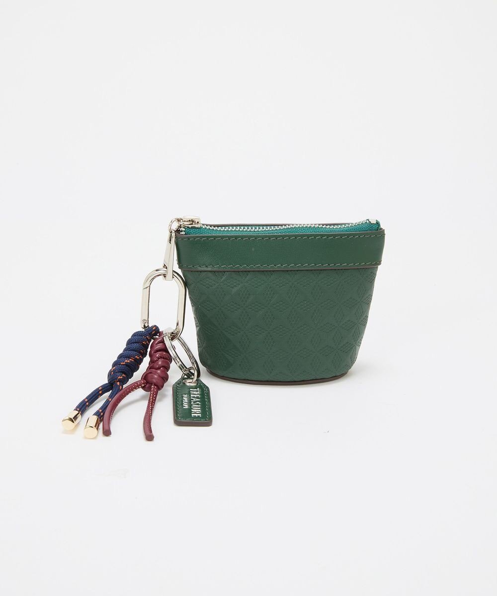 【トプカピ/TOPKAPI】の【TREASURE TOPKAPI】スムースレザー 幾何柄 マルチケース バッグチャーム インテリア・キッズ・メンズ・レディースファッション・服の通販 founy(ファニー) ファッション Fashion レディースファッション Fashion for Women ミニ財布・二つ折り財布 Wallets & Card Cases アクセサリー Fashion Accessories キーホルダー Keychain, Key Holder コンビ Combo, Combination Style チャーム Charm, Pendant トレンド Trend, Trending Now ポーチ Pouch, Small Case リップ Lip, Lip Motif 財布 Wallet, Purse ダークグリーン|ID: prp329100004729912 ipo3291000000034168917