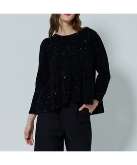 【トッカ/TOCCA】の【百田夏菜子さん着用】MIDNIGHT STAR プルオーバー 人気、トレンドファッション・服の通販 founy(ファニー) ファッション Fashion レディースファッション Fashion for Women トップス・カットソー Cut & Sew Tops ニット Knit Tops & Sweaters カジュアルプルオーバー・ニットトップス Pullovers & Knit Tops / Casual Pullovers スパンコール Sequins, Sequin Embellishment セーター Sweater, Knitwear トレンド Trend, Trending Now フェミニン Feminine, Girly ベロア Velour, Soft Velvet ボレロ Bolero, Short Cardigan A/W・秋冬 Autumn/Winter 冬 Winter / This Winter 夏 Summer エレガント 上品 Elegant 2025年 2025 2025-2026秋冬・A/W Autumn/Winter 2025–26 AW25–26 |ID:prp329100004729913