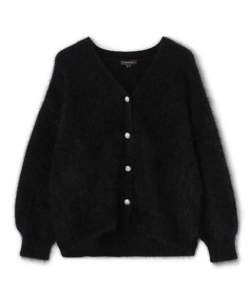 【トッカ/TOCCA】の【洗える】CANDY FLOSS KNIT カーディガン インテリア・キッズ・メンズ・レディースファッション・服の通販 founy(ファニー) 　ファッション　Fashion　レディースファッション　Fashion for Women　トップス・カットソー　Cut & Sew Tops　ニット　Knit Tops & Sweaters　カーディガン・羽織り　Layered Style Cardigans　アクセサリー　Fashion Accessories　アンゴラ　Angora Knitwear　洗える　Machine Washable　カーディガン　Cardigan, Knitwear　シンプル　Simple, Minimal　ドレス　Dress, One-Piece　なめらか　Smooth, Silky Texture　バランス　Balance, Style Balance　フロント　Front, Front Design　ミドル　Middle Length, Mid Height　A/W・秋冬　Autumn/Winter　冬　Winter / This Winter　新作・新入荷　New Arrivals / New In　エレガント 上品　Elegant　2025年　2025　2025-2026秋冬・A/W　Autumn/Winter 2025–26 AW25–26　ブラック系|ID: prp329100004729914 ipo3291000000034168926