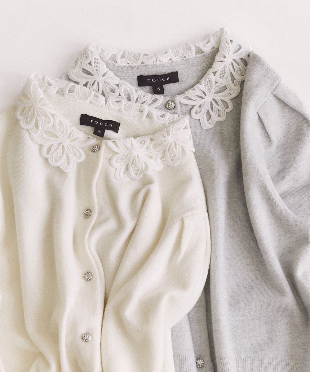 【トッカ/TOCCA】の【百田夏菜子さん着用】MOONLIT MUSE カーディガン インテリア・キッズ・メンズ・レディースファッション・服の通販 founy(ファニー) ファッション Fashion レディースファッション Fashion for Women トップス・カットソー Cut & Sew Tops カーディガン・羽織り Layered Style Cardigans 2025年 2025 2025-2026秋冬・A/W Autumn/Winter 2025–26 AW25–26 冬 Winter / This Winter ウォーム Warm Fabric カーディガン Cardigan, Knitwear レース Lace, Lace Fabric エレガント 上品 Elegant 夏 Summer A/W・秋冬 Autumn/Winter アイボリー系|ID: prp329100004729915 ipo3291000000034567753