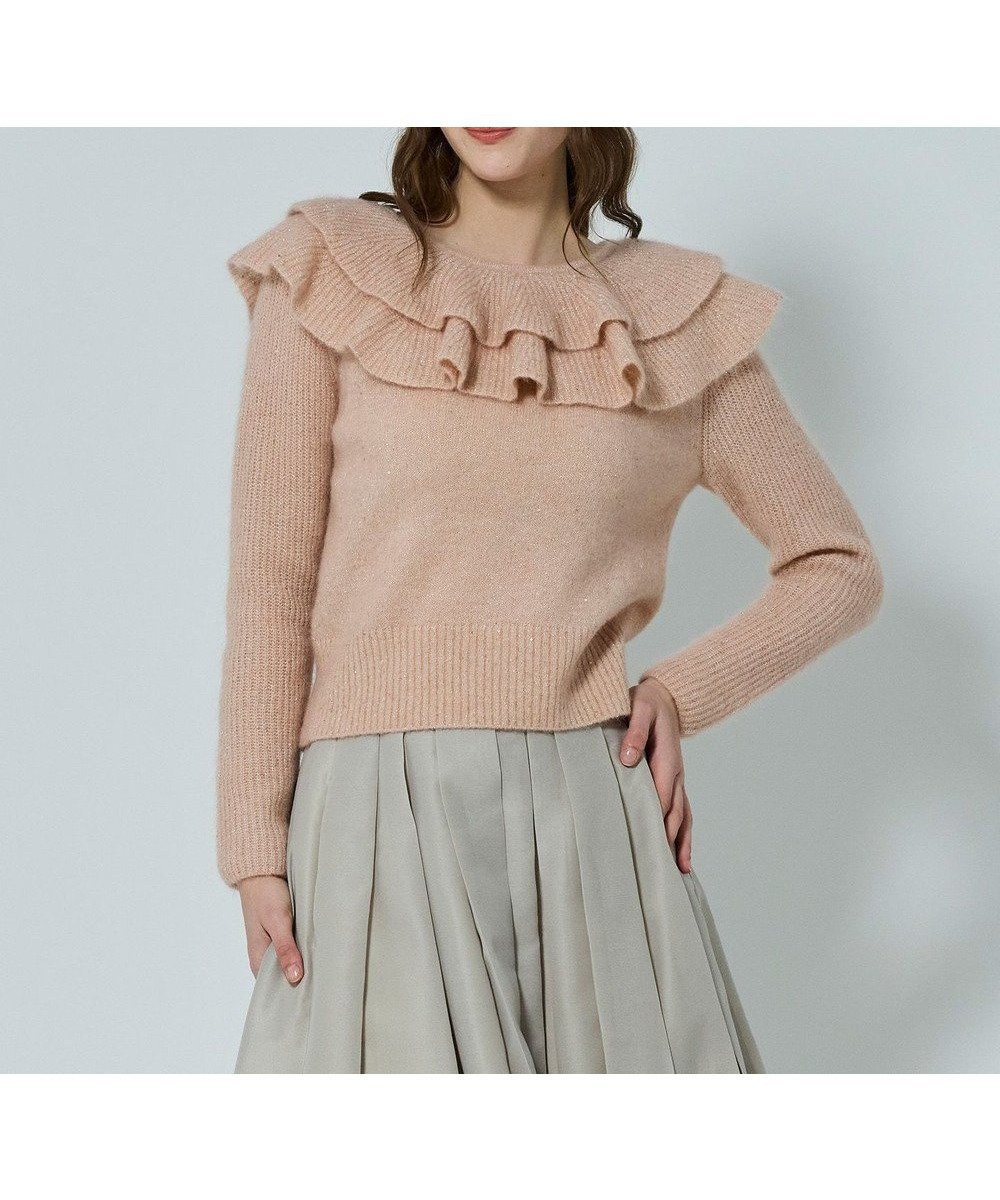 【トッカ/TOCCA】の【百田夏菜子さん着用】ROMANTIC FLUTTER ニットプルオーバー インテリア・キッズ・メンズ・レディースファッション・服の通販 founy(ファニー) ファッション Fashion レディースファッション Fashion for Women トップス・カットソー Cut & Sew Tops ニット Knit Tops & Sweaters カジュアルプルオーバー・ニットトップス Pullovers & Knit Tops / Casual Pullovers 2025年 2025 2025-2026秋冬・A/W Autumn/Winter 2025–26 AW25–26 冬 Winter / This Winter スパンコール Sequins, Sequin Embellishment セーター Sweater, Knitwear フェミニン Feminine, Girly フリル Frill, Ruffle ロマンティック Romantic, Feminine Style 夏 Summer A/W・秋冬 Autumn/Winter ピンク系|ID: prp329100004729916 ipo3291000000035852651