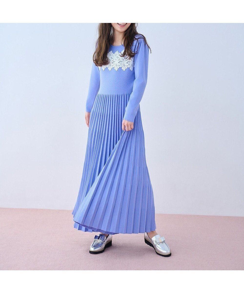 【トッカ/TOCCA】の【百田夏菜子さん着用】NIGHT PETAL ニットドレス 人気、トレンドファッション・服の通販 founy(ファニー) 　ファッション　Fashion　レディースファッション　Fashion for Women　ワンピース　Dresses　フォーマル・パーティードレス・結婚式用ドレス　Elegant & Casual Dresses　ニットワンピース　Knit Dresses　シンプル　Simple, Minimal　ドレス　Dress, One-Piece　プリーツ　Pleats, Pleated　レース　Lace, Lace Fabric　A/W・秋冬　Autumn/Winter　冬　Winter / This Winter　夏　Summer　エレガント 上品　Elegant　2025年　2025　2025-2026秋冬・A/W　Autumn/Winter 2025–26 AW25–26　 other-1|ID: prp329100004729917 ipo3291000000034348750