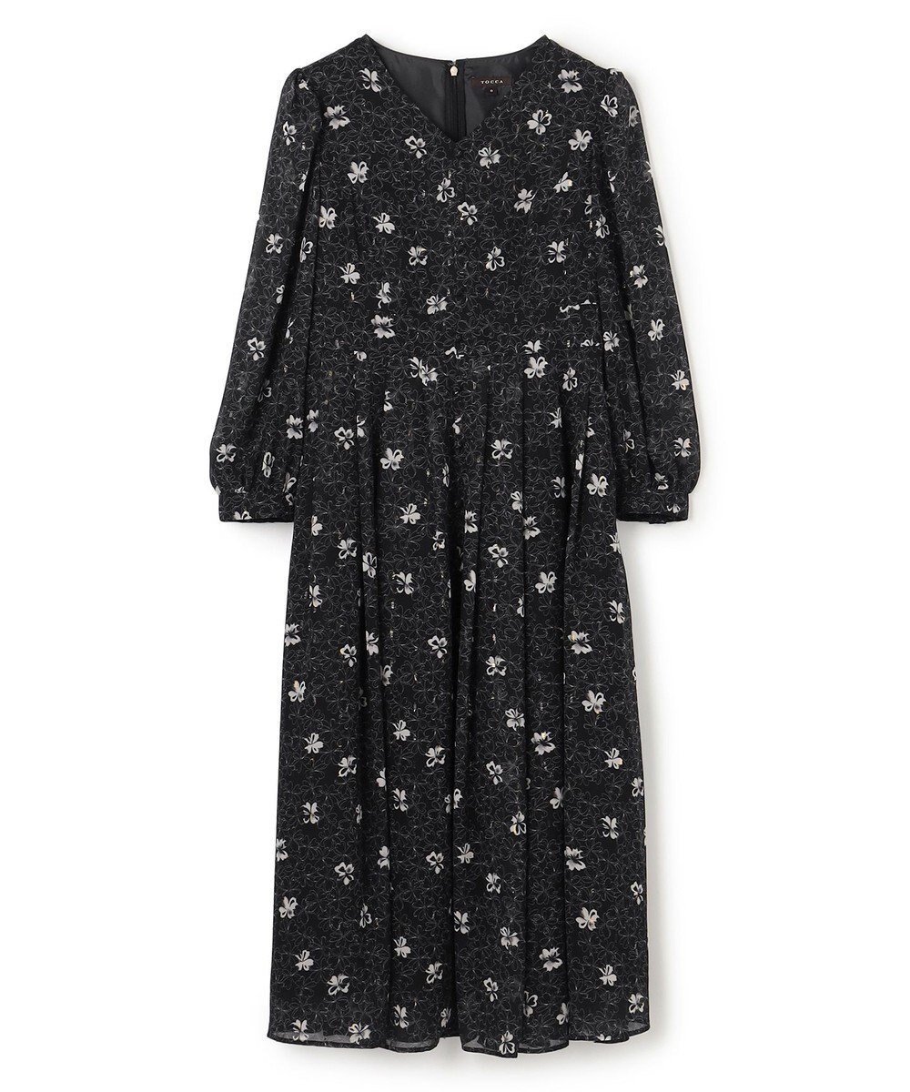 【トッカ/TOCCA】の【00サイズあり・洗える・消臭】BLOOMING CLOVER ドレス 人気、トレンドファッション・服の通販 founy(ファニー) 　ファッション　Fashion　レディースファッション　Fashion for Women　ワンピース　Dresses　フォーマル・パーティードレス・結婚式用ドレス　Elegant & Casual Dresses　洗える　Machine Washable　シフォン　Chiffon, Lightweight Fabric　ジャカード／ジャガード　Jacquard, Woven Pattern　ドレス　Dress, One-Piece　フィット　Fit, Slim Fit　フレア　Flare, Flared　プリント　Print, Printed Pattern　モチーフ　Motif, Design Theme　A/W・秋冬　Autumn/Winter　冬　Winter / This Winter　S/S・春夏　SS, Spring/Summer, Warm Season　新作・新入荷　New Arrivals / New In　夏　Summer　エレガント 上品　Elegant　2025年　2025　2025-2026秋冬・A/W　Autumn/Winter 2025–26 AW25–26　 other-1|ID: prp329100004729918 ipo3291000000034168939