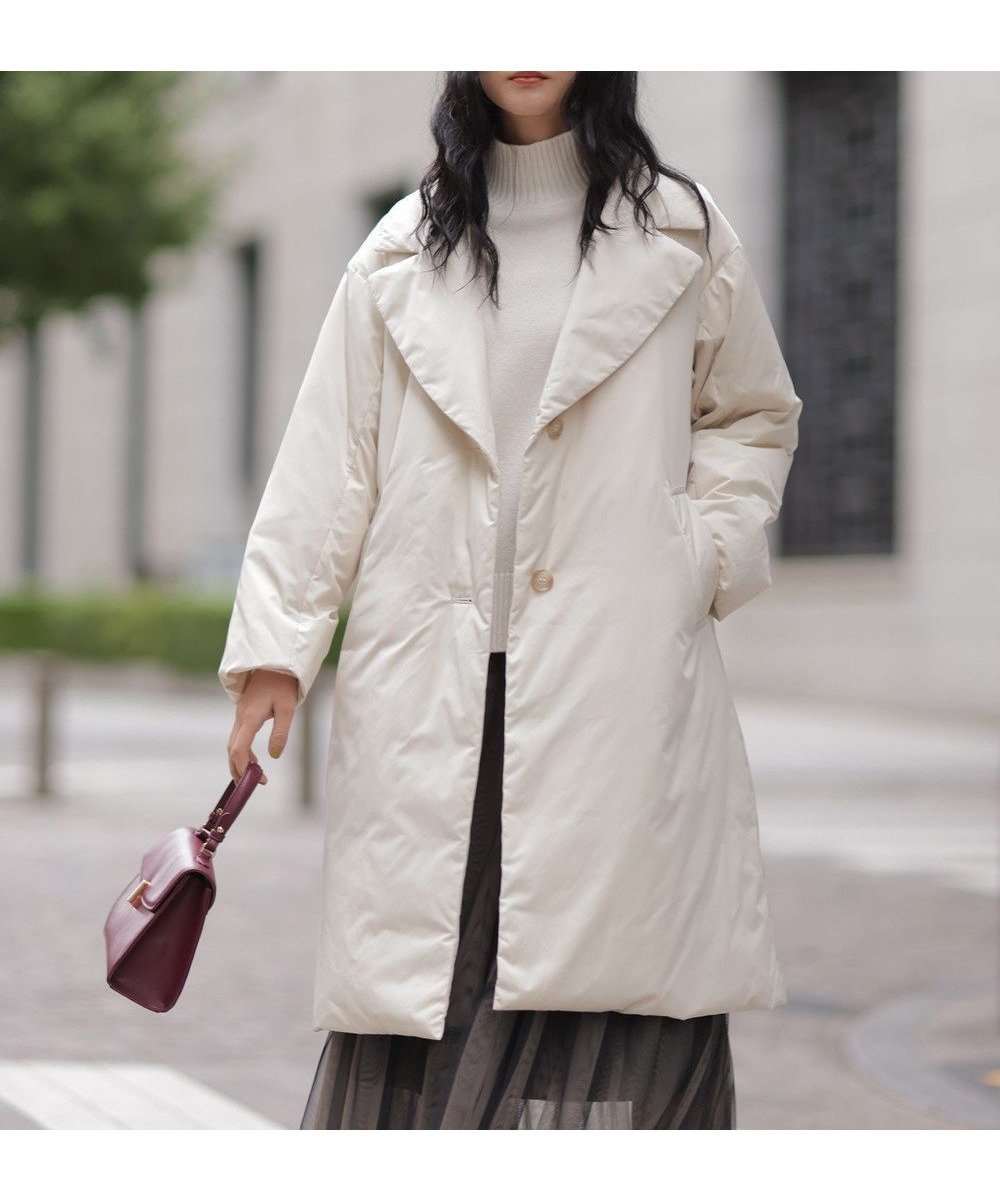 【組曲/KUMIKYOKU】のステッチレスライト ダウン インテリア・キッズ・メンズ・レディースファッション・服の通販 founy(ファニー) ファッション Fashion レディースファッション Fashion for Women アウター Coat / Outerwear Collection コート・ロングコート・ピーコート Long Coats, Peacoats & More レディースジャケット・軽アウター Jackets シンプル Simple, Minimal ジャケット Jacket, Outerwear スーツ Suit, Formalwear タフタ Taffeta, Structured Fabric ダウン Down, Puffer チェスターコート Chester Coat, Long Coat デニム Denim, Jeans Material ドロップ Drop Shoulder, Dropped Style パターン Pattern, Design Print 防寒 Cold Protection, Winter-Ready A/W・秋冬 Autumn/Winter ベージュ系|ID: prp329100004729932 ipo3291000000035607451