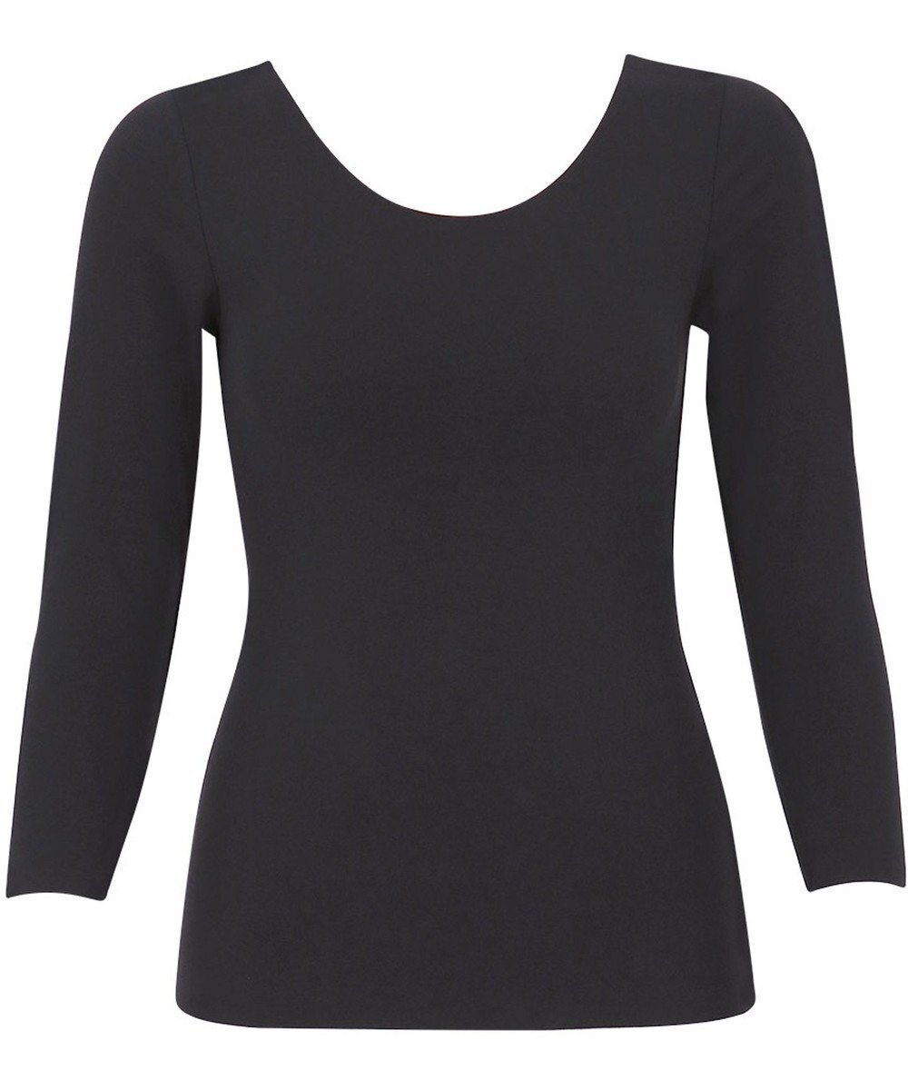 【ウィング/Wing】のあったかインナー 綿100%(肌側) アウターにひびきにくい ムレにくい 【綿の贅沢 ここちフラット】 8分袖 長袖 秋 冬 EL4873 ウイング/ワコール インテリア・キッズ・メンズ・レディースファッション・服の通販 founy(ファニー) 　ファッション　Fashion　レディースファッション　Fashion for Women　アウター　Coat / Outerwear Collection　トップス・カットソー　Cut & Sew Tops　ニット　Knit Tops & Sweaters　なめらか　Smooth, Silky Texture　アンダー　Underwear Essentials　インナー　Innerwear　カッティング　Cutting Detail　フィット　Fit, Slim Fit　フラット　Flat, Flat Shoes　冬　Winter / This Winter　秋　Autumn　A/W・秋冬　Autumn/Winter　長袖　Long Sleeve, Full Sleeve　ブラック|ID: prp329100004729940 ipo3291000000035724247