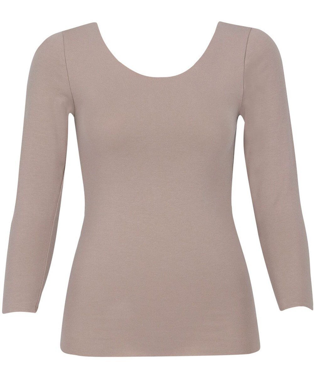 【ウィング/Wing】のあったかインナー 綿100%(肌側) アウターにひびきにくい ムレにくい 【綿の贅沢 ここちフラット】 8分袖 長袖 秋 冬 EL4873 ウイング/ワコール インテリア・キッズ・メンズ・レディースファッション・服の通販 founy(ファニー) 　ファッション　Fashion　レディースファッション　Fashion for Women　アウター　Coat / Outerwear Collection　トップス・カットソー　Cut & Sew Tops　ニット　Knit Tops & Sweaters　なめらか　Smooth, Silky Texture　アンダー　Underwear Essentials　インナー　Innerwear　カッティング　Cutting Detail　フィット　Fit, Slim Fit　フラット　Flat, Flat Shoes　冬　Winter / This Winter　秋　Autumn　A/W・秋冬　Autumn/Winter　長袖　Long Sleeve, Full Sleeve　ブラウン|ID: prp329100004729940 ipo3291000000035724250