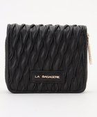 【ラ バガジェリー/LA BAGAGERIE】のシープレザープリーツ加工二つ折り財布 ブラック|ID: prp329100004729970 ipo3291000000034313404