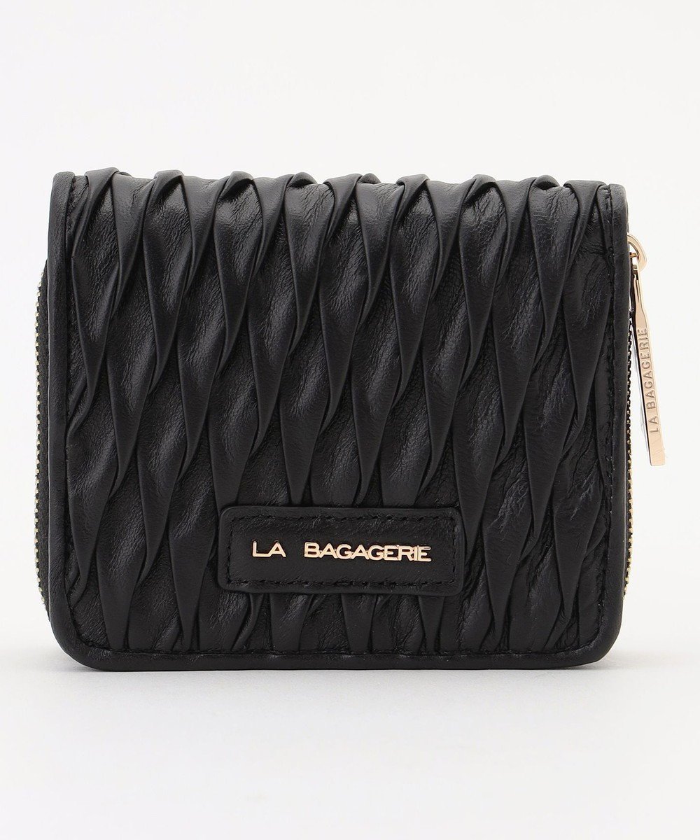 【ラ バガジェリー/LA BAGAGERIE】のシープレザープリーツ加工二つ折り財布 インテリア・キッズ・メンズ・レディースファッション・服の通販 founy(ファニー) ファッション Fashion レディースファッション Fashion for Women ミニ財布・二つ折り財布 Wallets & Card Cases コンパクト Compact, Small Size スマート Smart, Elegant トレンド Trend, Trending Now プリーツ Pleats, Pleated ベーシック Basic, Essential ポケット Pocket, Pocket Detail 財布 Wallet, Purse ブラック|ID: prp329100004729970 ipo3291000000034313404