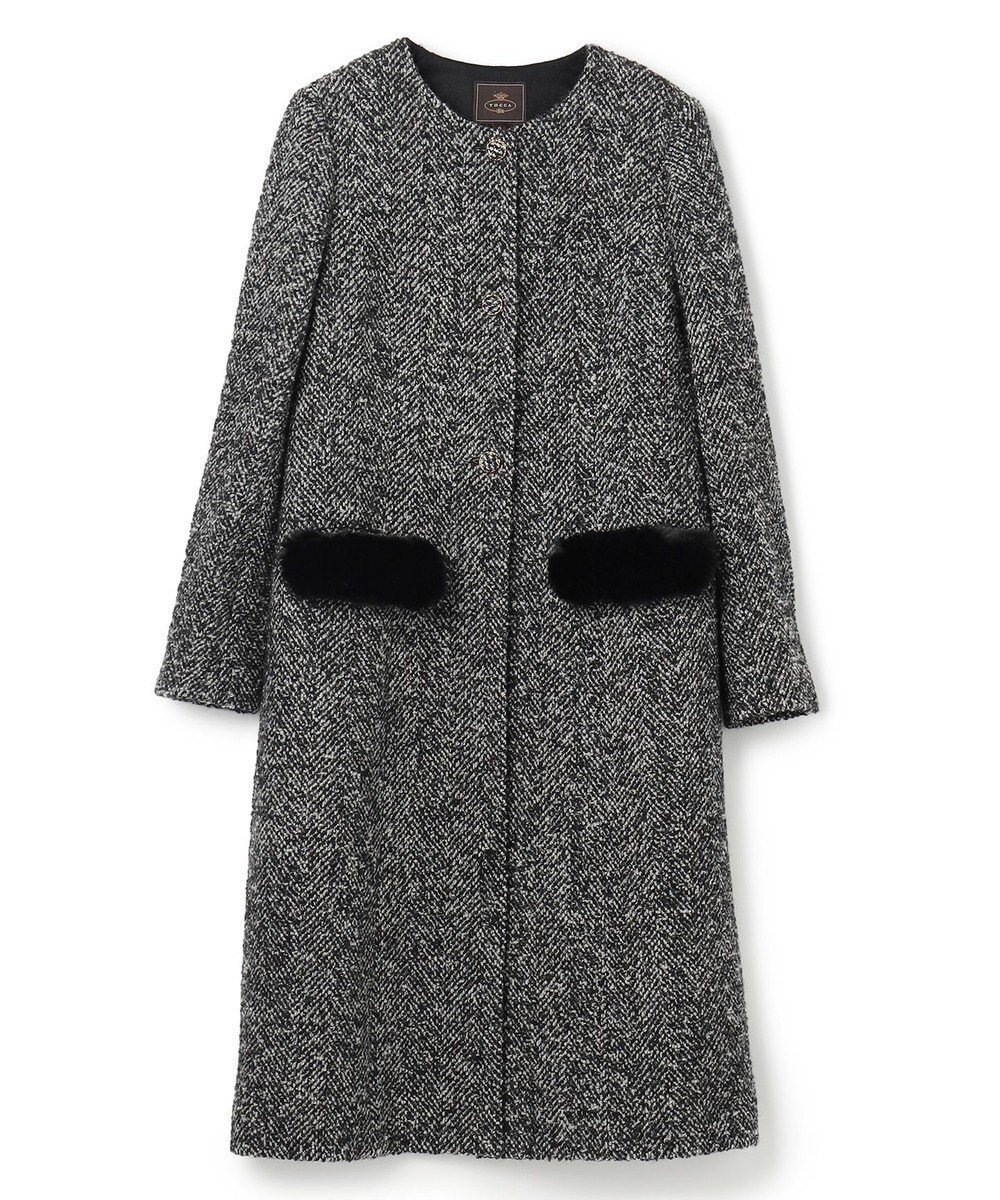 【トッカ/TOCCA】の【消臭】SNOWBERRY POCKET TWEED コート 人気、トレンドファッション・服の通販 founy(ファニー) 　ファッション　Fashion　レディースファッション　Fashion for Women　アウター　Coat / Outerwear Collection　コート・ロングコート・ピーコート　Long Coats, Peacoats & More　レディースジャケット・軽アウター　Jackets　ジャケット　Jacket, Outerwear　ツイード　Twill, Twill Weave　フェイクファー　Faux Fur, Imitation Fur　ポケット　Pocket, Pocket Detail　メタル　Metal, Metal Parts　ループ　Loop, Loop Knit　A/W・秋冬　Autumn/Winter　冬　Winter / This Winter　新作・新入荷　New Arrivals / New In　2025年　2025　2025-2026秋冬・A/W　Autumn/Winter 2025–26 AW25–26　 other-1|ID: prp329100004729974 ipo3291000000034169178