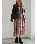 【テチチ/Te chichi】のフラワーシフォンフリルネックドレス ベージュ|ID: prp329100004729975 ipo3291000000034169184