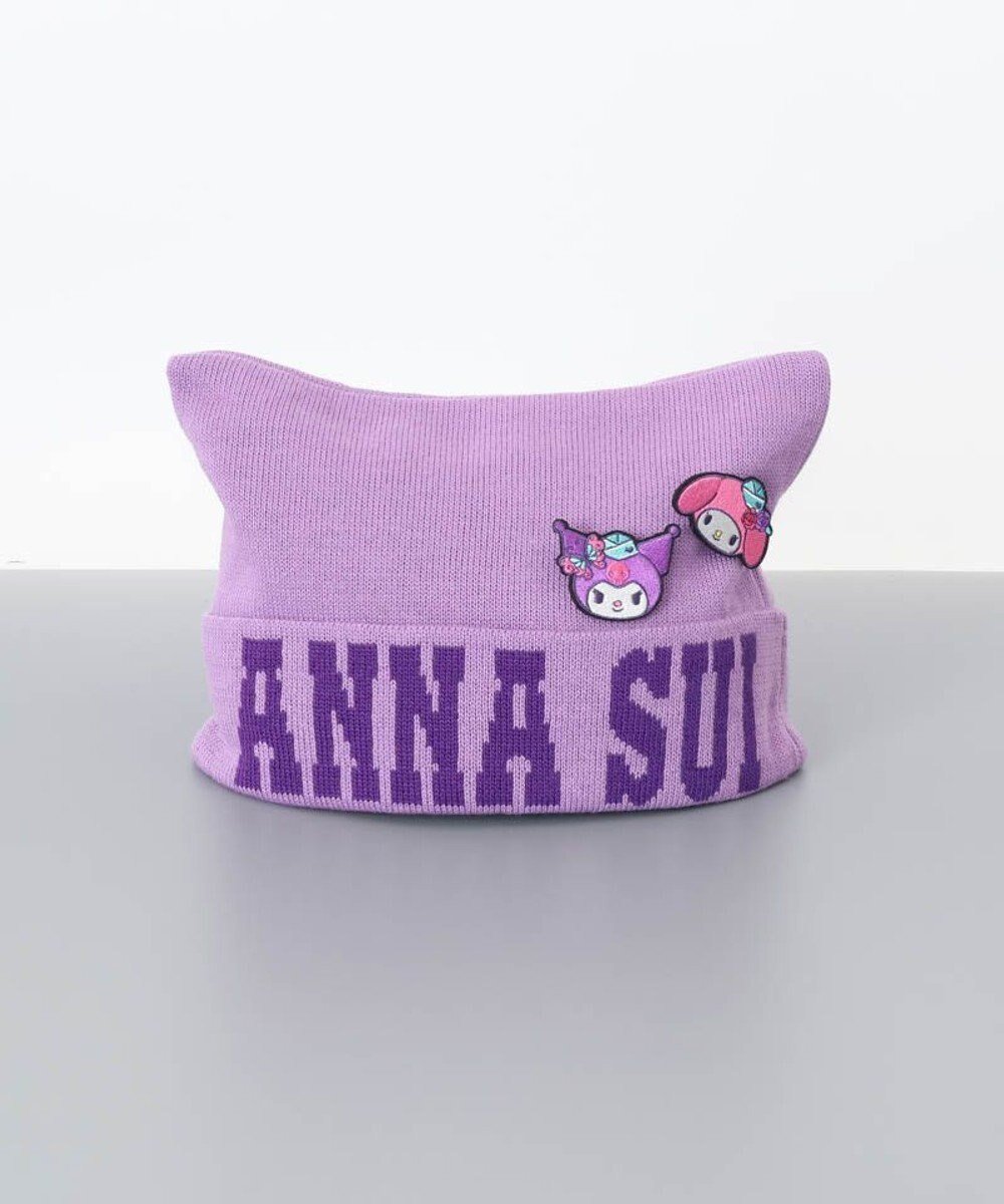 【アウロラ/AURORA】の【 ANNA SUI(アナ スイ)】マイメロディ クロミ 刺しゅうブローチ付きネコ耳ニットワッチ インテリア・キッズ・メンズ・レディースファッション・服の通販 founy(ファニー) ファッション Fashion レディースファッション Fashion for Women トップス・カットソー Cut & Sew Tops ニット Knit Tops & Sweaters キャップ&ハット Hats & Caps ガーリー Girly, Feminine Style ジャカード/ジャガード Jacquard, Woven Pattern ネコ Cat, Feline Motif フェミニン Feminine, Girly ブローチ Brooch, Pin Brooch ロマンティック Romantic, Feminine Style 帽子 Hat, Headwear パープル|ID: prp329100004729979 ipo3291000000034169198