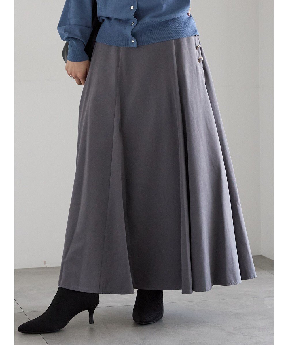 【テチチ/Te chichi】のサイドボタンピーチフレアスカート 人気、トレンドファッション・服の通販 founy(ファニー) 　ファッション　Fashion　レディースファッション　Fashion for Women　スカート　Skirts　Aライン・フレアスカート　A-Line & Flared Skirts　シンプル　Simple, Minimal　ピーチ　Peach, Soft Touch　フレア　Flare, Flared　ベーシック　Basic, Essential　エレガント 上品　Elegant　夏　Summer　S/S・春夏　SS, Spring/Summer, Warm Season　秋　Autumn　A/W・秋冬　Autumn/Winter　 other-1|ID: prp329100004729984 ipo3291000000034169220