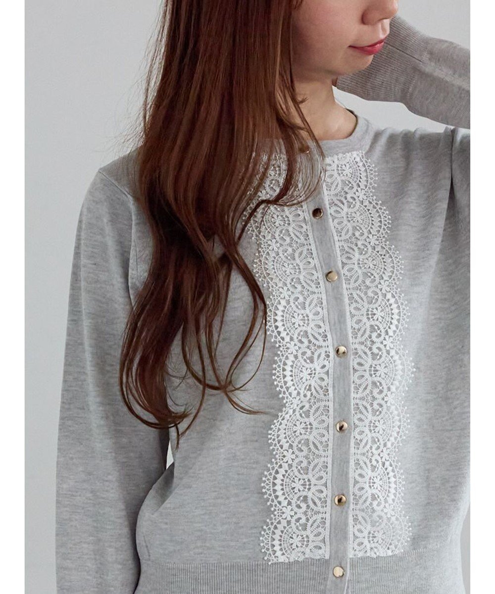 【テチチ/Te chichi】のフロントレースクルーネックカーディガン 人気、トレンドファッション・服の通販 founy(ファニー) ファッション Fashion レディースファッション Fashion for Women トップス・カットソー Cut & Sew Tops ニット Knit Tops & Sweaters カーディガン・羽織り Layered Style Cardigans シンプル Simple, Minimal セーター Sweater, Knitwear ベーシック Basic, Essential エレガント 上品 Elegant 夏 Summer S/S・春夏 SS, Spring/Summer, Warm Season A/W・秋冬 Autumn/Winter other-1|ID: prp329100004729985 ipo3291000000034169224