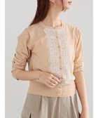 【テチチ/Te chichi】のフロントレースクルーネックカーディガン ベージュ|ID: prp329100004729985 ipo3291000000034169227