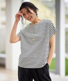 【エニー/ANY】の【洗濯機可/接触冷感/UVカット/アンチピリング】ドライポンチフレンチスリーブプルオーバー オフベース×ブラック|ID: prp329100004731661 ipo3291000000034176801