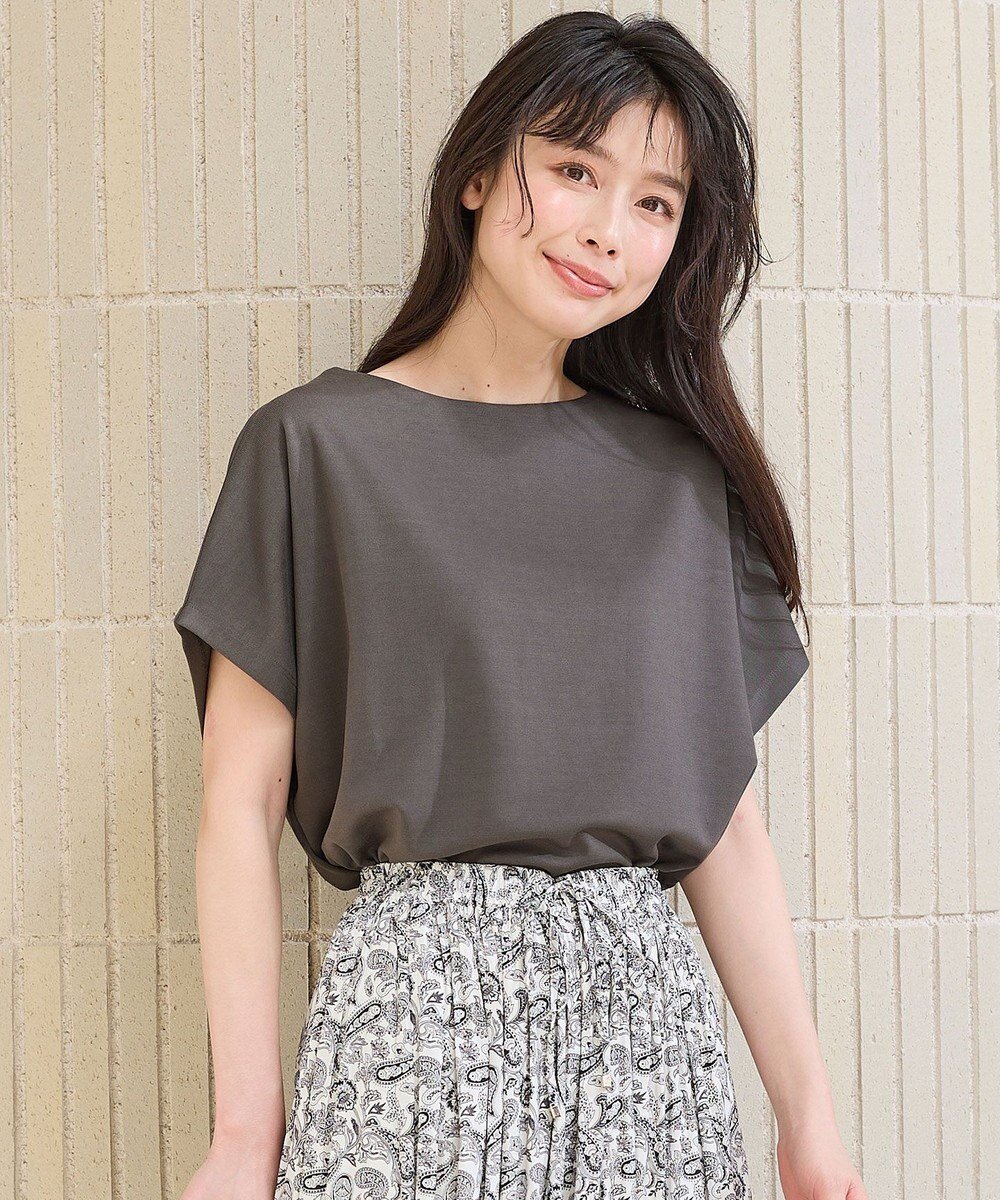 【エニー/ANY】の【洗濯機可/接触冷感/UVカット/アンチピリング】ドライポンチフレンチスリーブプルオーバー インテリア・キッズ・メンズ・レディースファッション・服の通販 founy(ファニー) ファッション Fashion レディースファッション Fashion for Women トップス・カットソー Cut & Sew Tops シャツ・ブラウス・オフィスカジュアル Elegant Blouses & Button-Ups ロングTシャツ・Tシャツ Longline T-Shirts & Tees カジュアルプルオーバー・ニットトップス Pullovers & Knit Tops / Casual Pullovers カットソー・ベーシックTシャツ Cut-and-Sewn Tops / Stretch Tees & Basics 春 Spring カットソー Cut and Sewn Top スリーブ Sleeve, Long Sleeve / Short Sleeve なめらか Smooth, Silky Texture フレンチ French, French Style S/S・春夏 SS, Spring/Summer, Warm Season おすすめ Recommended / Our Picks 夏 Summer モカ|ID: prp329100004731661 ipo3291000000034176803