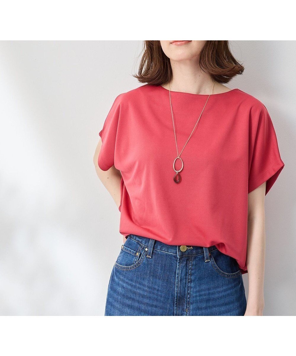 【エニー/ANY】の【洗濯機可/接触冷感/UVカット/アンチピリング】ドライポンチフレンチスリーブプルオーバー インテリア・キッズ・メンズ・レディースファッション・服の通販 founy(ファニー) ファッション Fashion レディースファッション Fashion for Women トップス・カットソー Cut & Sew Tops シャツ・ブラウス・オフィスカジュアル Elegant Blouses & Button-Ups ロングTシャツ・Tシャツ Longline T-Shirts & Tees カジュアルプルオーバー・ニットトップス Pullovers & Knit Tops / Casual Pullovers カットソー・ベーシックTシャツ Cut-and-Sewn Tops / Stretch Tees & Basics 春 Spring カットソー Cut and Sewn Top スリーブ Sleeve, Long Sleeve / Short Sleeve なめらか Smooth, Silky Texture フレンチ French, French Style S/S・春夏 SS, Spring/Summer, Warm Season おすすめ Recommended / Our Picks 夏 Summer スカーレット|ID: prp329100004731661 ipo3291000000034176805