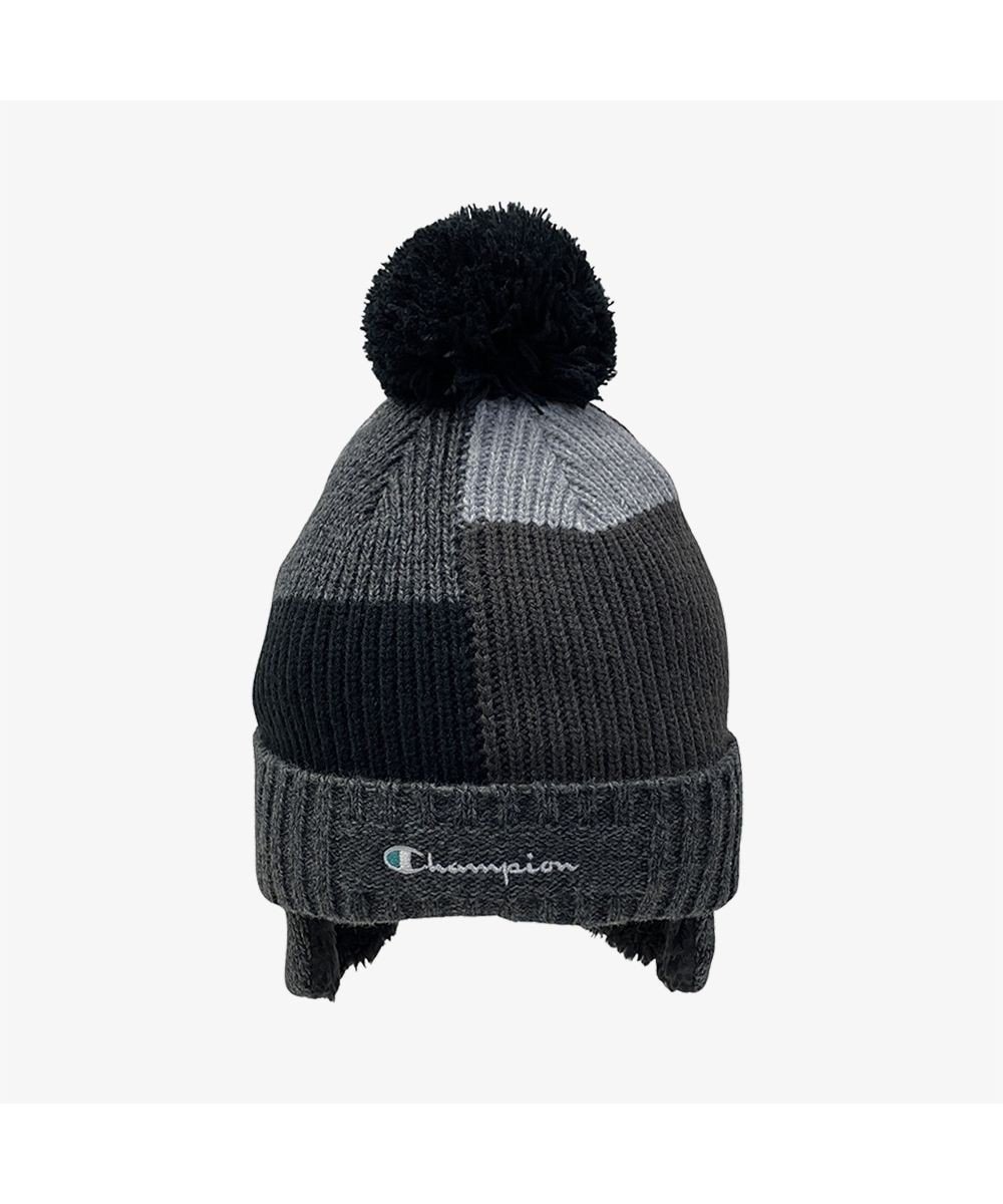 【林八百吉商店/yaokichi / KIDS】のChampion キッズ ミックス耳付きワッチ インテリア・キッズ・メンズ・レディースファッション・服の通販 founy(ファニー) 　ファッション　Fashion　キッズファッション　Fashion for Kids　新作・新入荷　New Arrivals / New In　キャップ　Cap, Baseball Cap　パッチワーク　Patchwork, Mixed Fabric　ポンポン　Pom-Pom, Fluffy Ball　ミックス　Mix, Mixed Style　冬　Winter / This Winter　帽子　Hat, Headwear　ブラック|ID: prp329100004731663 ipo3291000000034241945