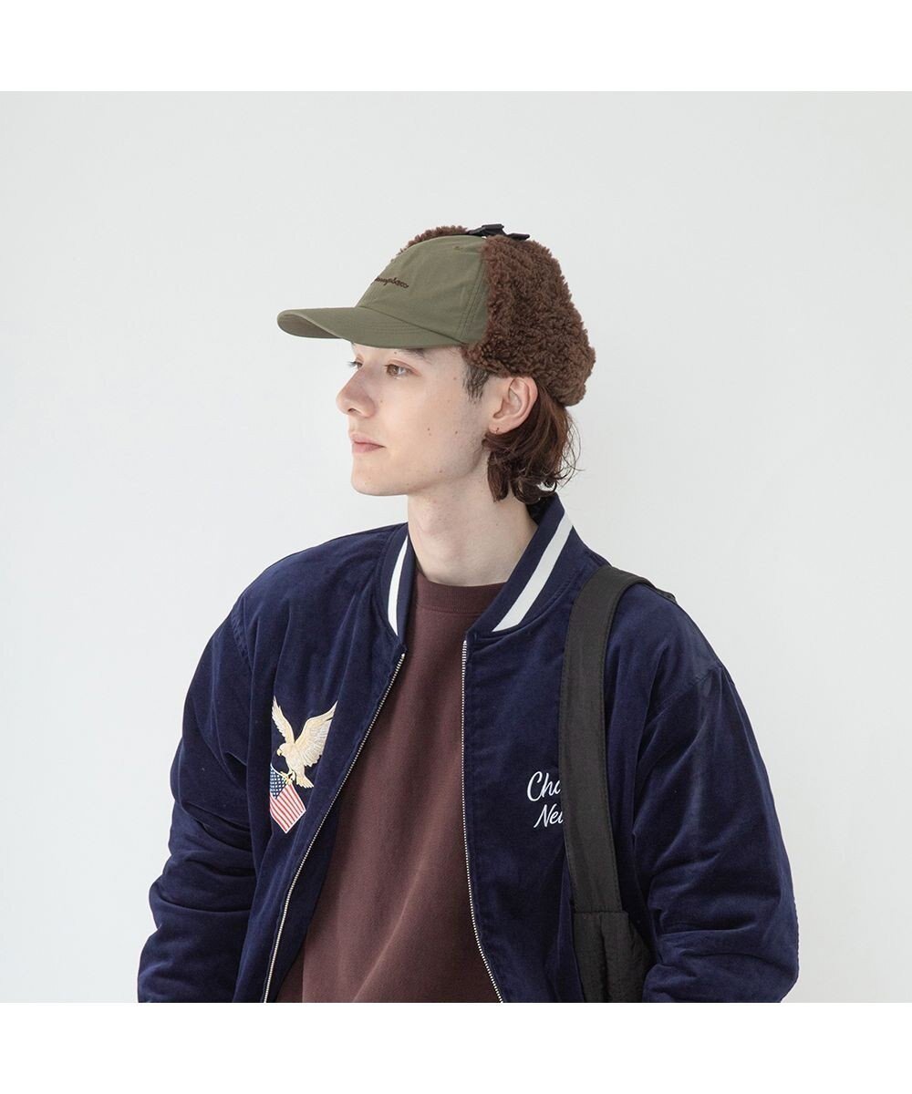 【林八百吉商店/HAYASHIYAOKICHI】のChampion CNタフタアビエイターキャップ インテリア・キッズ・メンズ・レディースファッション・服の通販 founy(ファニー) 　ファッション　Fashion　レディースファッション　Fashion for Women　キャップ&ハット　Hats & Caps　キャップ　Cap, Baseball Cap　シンプル　Simple, Minimal　フィット　Fit, Slim Fit　ワンポイント　One Point, Statement Accent　冬　Winter / This Winter　定番　Standard, Basic Item　帽子　Hat, Headwear　カーキ|ID: prp329100004731690 ipo3291000000034177060