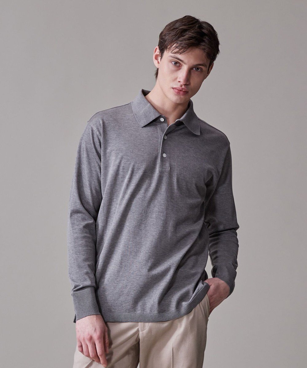 【ジェイ プレス/J.PRESS / MEN】の【きちんと感 × ニットのような柔らかな着心地】フレックスジャージ ポロシャツ インテリア・キッズ・メンズ・レディースファッション・服の通販 founy(ファニー)  ファッション Fashion メンズファッション Fashion for Men トップス・カットソー Cut & Sew Tops ニット・セーター / 定番トップス Knit Tops & Sweaters メンズシャツ Shirts ポロシャツ / きれいめカジュアルスタイル Polo Shirts シルク Silk, 100% Silk セーター Sweater, Knitwear フィット Fit, Slim Fit ポロシャツ Polo Shirt, Collared Tee レギュラー Regular, Standard Fit エレガント 上品 Elegant 夏 Summer 春 Spring S/S・春夏 SS, Spring/Summer, Warm Season グレー系|ID: prp329100004731716 ipo3291000000034177251