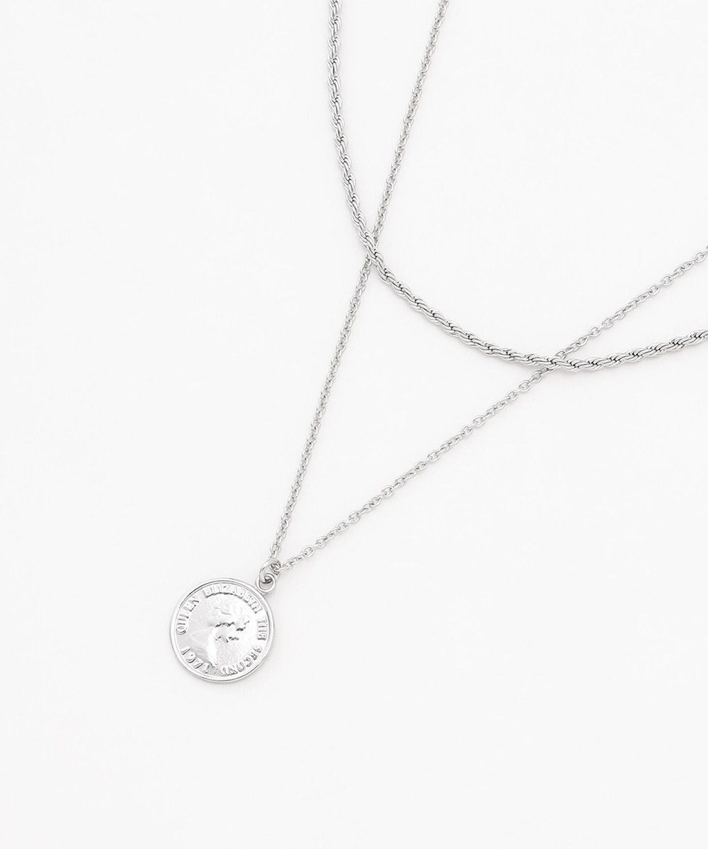 【エニー/ANY】の2連コインネックレス インテリア・キッズ・メンズ・レディースファッション・服の通販 founy(ファニー) 　ファッション　Fashion　レディースファッション　Fashion for Women　ジュエリー　Jewelry　ネックレス　Necklaces & Pendants　アクセサリー　Fashion Accessories　コイン　Coin, Coin Design　コンビ　Combo, Combination Style　シルバー　Silver, Metallic Silver　シンプル　Simple, Minimal　チェーン　Chain, Chain Strap　トレンド　Trend, Trending Now　ネックレス　Necklace, Pendant Necklace　再入荷　Restock / Back in Stock　シルバー|ID: prp329100004731744 ipo3291000000035548260