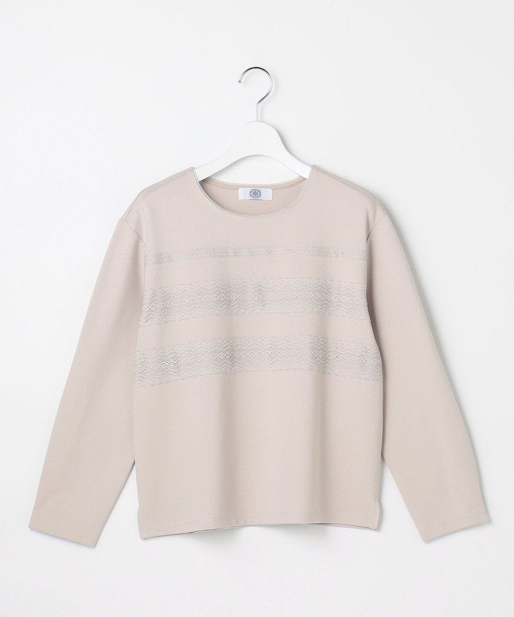 【ジェイ プレス/J.PRESS】のアモーレポンチ レース カットソー インテリア・キッズ・メンズ・レディースファッション・服の通販 founy(ファニー) ファッション Fashion レディースファッション Fashion for Women トップス・カットソー Cut & Sew Tops シャツ・ブラウス・オフィスカジュアル Elegant Blouses & Button-Ups ロングTシャツ・Tシャツ Longline T-Shirts & Tees カットソー・ベーシックTシャツ Cut-and-Sewn Tops / Stretch Tees & Basics インナー Innerwear カットソー Cut and Sewn Top ストレッチ Stretch, Stretchy Fabric レース Lace, Lace Fabric ロング Long, Long-Length A/W・秋冬 Autumn/Winter グレージュ系|ID: prp329100004731885 ipo3291000000034179703