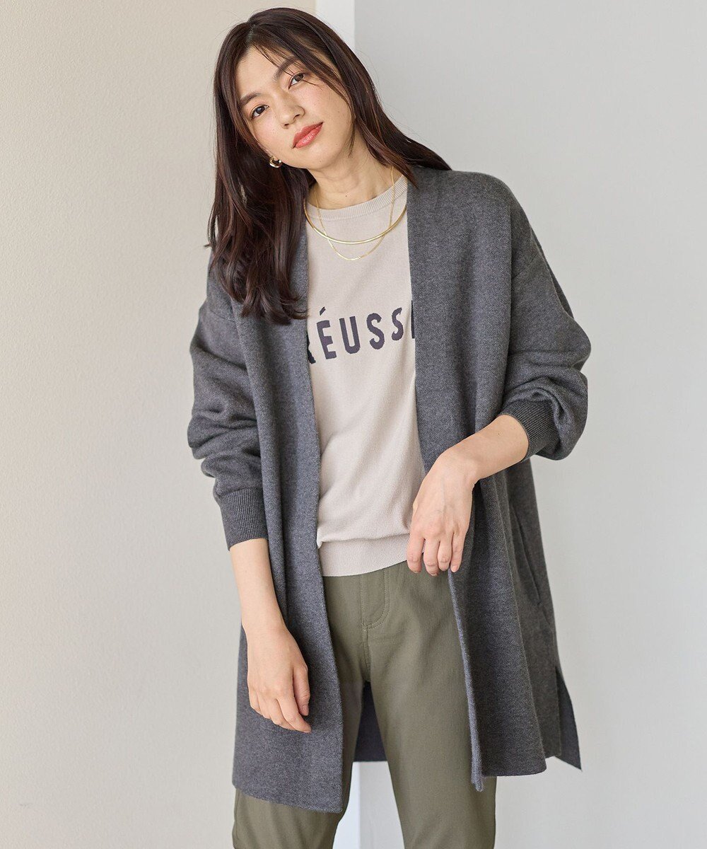 【エニー/ANY】のトッパーニットカーデガン インテリア・キッズ・メンズ・レディースファッション・服の通販 founy(ファニー) ファッション Fashion レディースファッション Fashion for Women トップス・カットソー Cut & Sew Tops ニット Knit Tops & Sweaters カーディガン・羽織り Layered Style Cardigans アクリル Acrylic Material カーディガン Cardigan, Knitwear ストレッチ Stretch, Stretchy Fabric スリット Slit, Slit Detail 洗える Machine Washable A/W・秋冬 Autumn/Winter 防寒 Cold Protection, Winter-Ready グレー|ID: prp329100004731898 ipo3291000000034179760