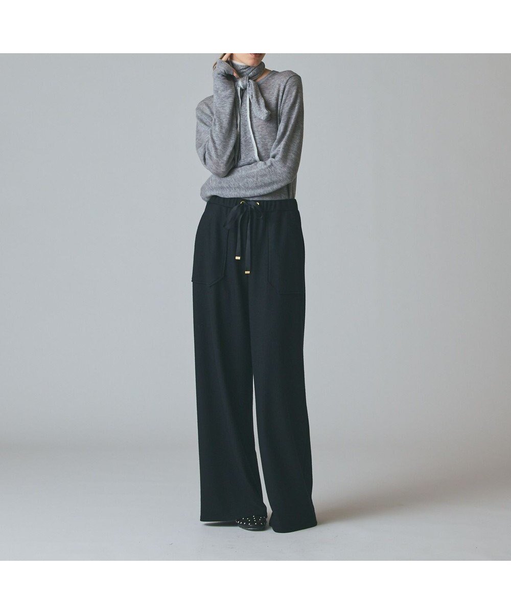 【グレース コンチネンタル/GRACE CONTINENTAL】のウールジャージパンツ インテリア・キッズ・メンズ・レディースファッション・服の通販 founy(ファニー) ファッション Fashion レディースファッション Fashion for Women パンツ Pants & Trousers ギャザー Gathered, Ruffled シンプル Simple, Minimal ストレッチ Stretch, Stretchy Fabric ストレート Straight, Straight Cut ポケット Pocket, Pocket Detail ワイド Wide, Wide Fit A/W・秋冬 Autumn/Winter ブラック|ID: prp329100004731902 ipo3291000000034179772