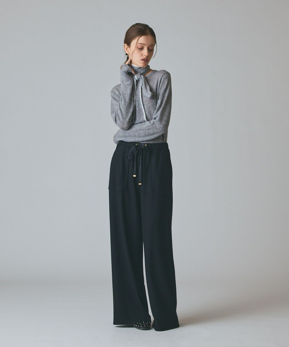 【グレース コンチネンタル/GRACE CONTINENTAL】のウールジャージパンツ インテリア・キッズ・メンズ・レディースファッション・服の通販 founy(ファニー) 　ファッション　Fashion　レディースファッション　Fashion for Women　パンツ　Pants & Trousers　ギャザー　Gathered, Ruffled　シンプル　Simple, Minimal　ストレッチ　Stretch, Stretchy Fabric　ストレート　Straight, Straight Cut　ポケット　Pocket, Pocket Detail　ワイド　Wide, Wide Fit　A/W・秋冬　Autumn/Winter　ブラック|ID: prp329100004731902 ipo3291000000035575309