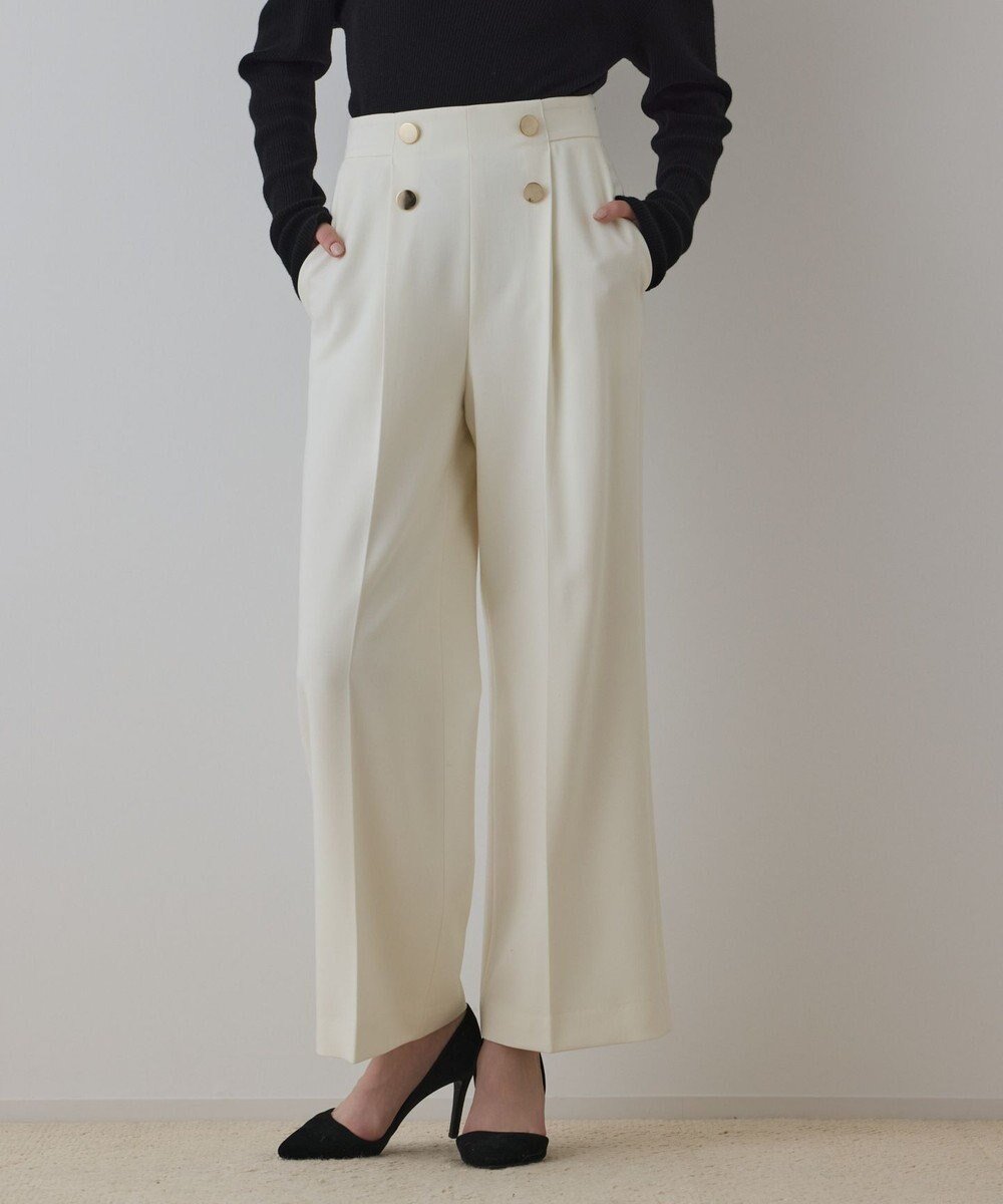 【グレース コンチネンタル/GRACE CONTINENTAL】のダブルクロスマリンパンツ 人気、トレンドファッション・服の通販 founy(ファニー) ファッション Fashion レディースファッション Fashion for Women パンツ Pants & Trousers ストレッチ Stretch, Stretchy Fabric ダブル Double, Double-Breasted 定番 Standard, Basic Item メタル Metal, Metal Parts A/W・秋冬 Autumn/Winter other-1|ID: prp329100004731927 ipo3291000000034179985