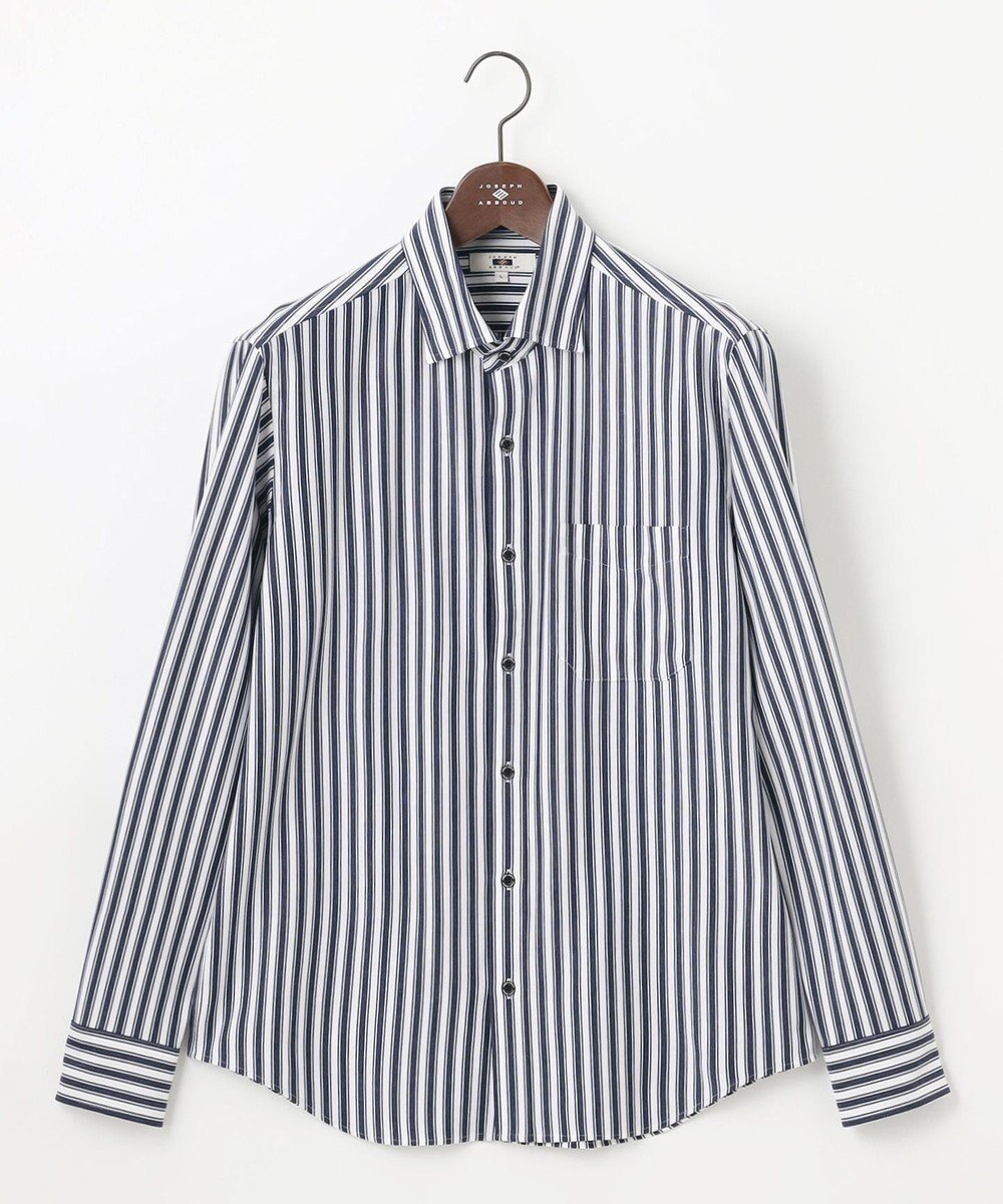 【ジョセフ アブード/JOSEPH ABBOUD / MEN】の【快適な着心地・イージーケア】コンフォートジャージー ストライプ シャツ インテリア・キッズ・メンズ・レディースファッション・服の通販 founy(ファニー) ファッション Fashion メンズファッション Fashion for Men トップス・カットソー Cut & Sew Tops メンズシャツ Shirts ストライプ Stripe, Striped Pattern ストレッチ Stretch, Stretchy Fabric 夏 Summer S/S・春夏 SS, Spring/Summer, Warm Season A/W・秋冬 Autumn/Winter ネイビー系5|ID: prp329100004733016 ipo3291000000034364665