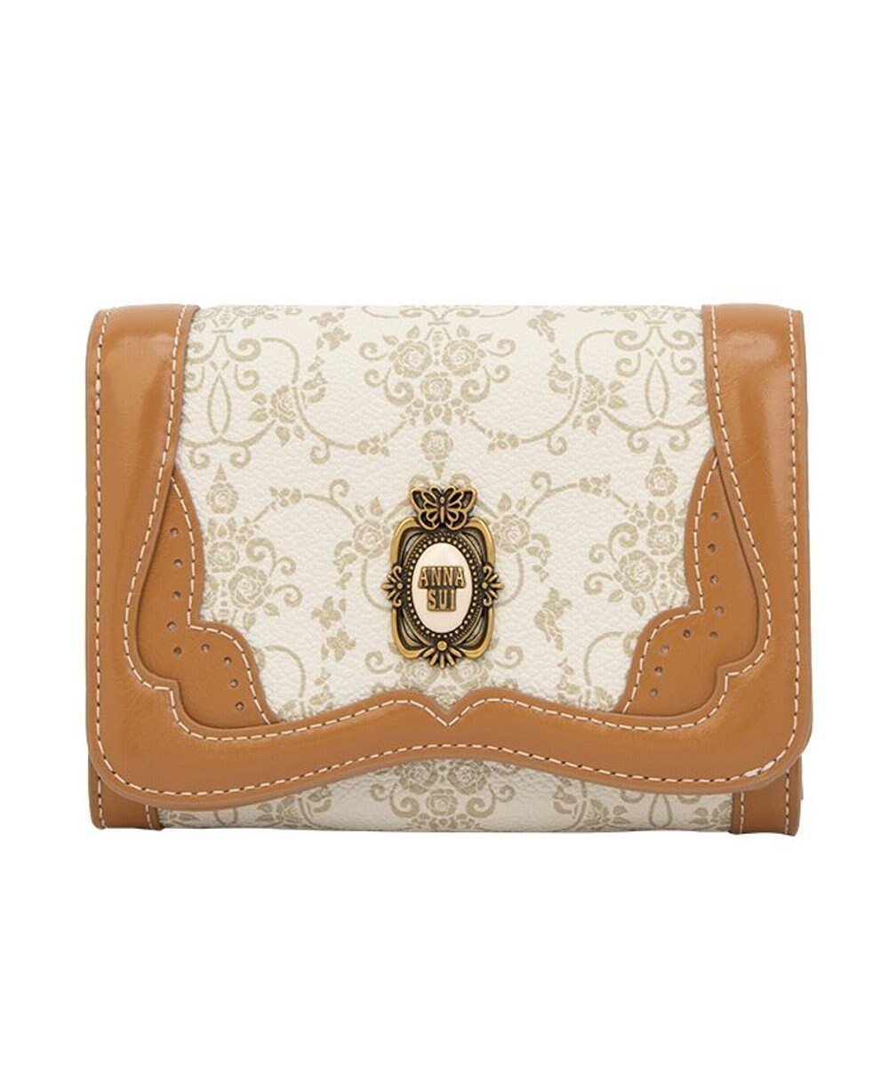 【アナスイ/ANNA SUI】のリーブル 内Lファスナー二つ折り財布 インテリア・キッズ・メンズ・レディースファッション・服の通販 founy(ファニー) ファッション Fashion レディースファッション Fashion for Women ミニ財布・二つ折り財布 Wallets & Card Cases クラシック Classic, Timeless Style ブローチ Brooch, Pin Brooch プリント Print, Printed Pattern ヴィンテージ Vintage Style エレガント 上品 Elegant 財布 Wallet, Purse 軽量 Lightweight, Ultra Light ベージュ|ID: prp329100004733046 ipo3291000000034188581