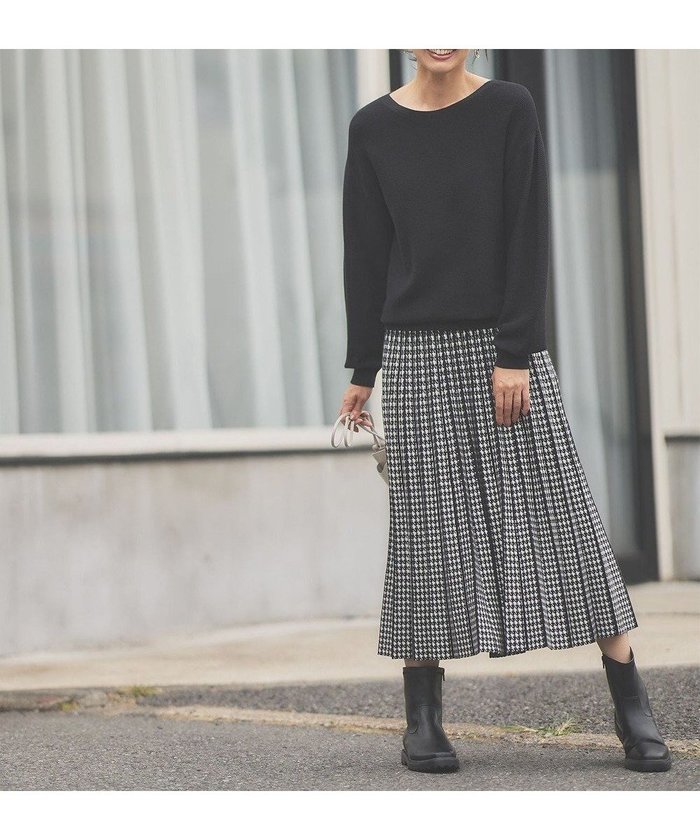 【エニー/ANY】の【ウエストゴム/洗濯機可能】ハンドトゥースセットアップ インテリア・キッズ・メンズ・レディースファッション・服の通販 founy(ファニー) https://founy.com/ ファッション Fashion レディースファッション Fashion for Women トップス・カットソー Cut & Sew Tops ニット Knit Tops & Sweaters セットアップ Matching Sets レディーストップス・ブラウス Tops & Blouses / Assorted Women's Tops ストレッチ Stretch, Stretchy Fabric スリーブ Sleeve, Long Sleeve / Short Sleeve セットアップ Set-Up, Coordinated Outfit セーター Sweater, Knitwear プリーツ Pleats, Pleated A/W・秋冬 Autumn/Winter |ID: prp329100004733053 ipo3291000000034188958