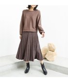 【エニー/ANY】の【ウエストゴム/洗濯機可能】ハンドトゥースセットアップ モカ×ネイビー|ID: prp329100004733053 ipo3291000000034188960