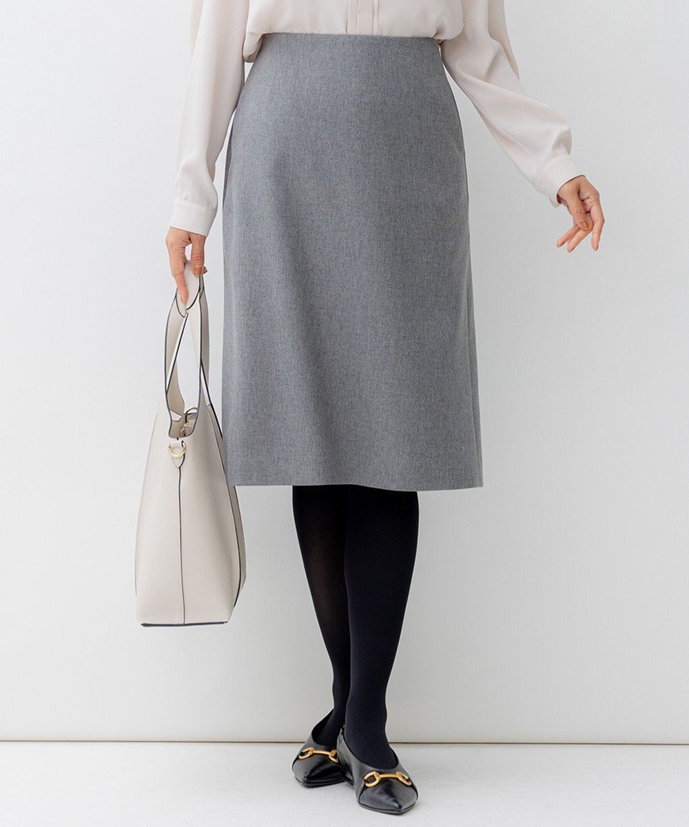 【23区/NIJYUSANKU】の【洗える】ウールライクカルゼ タイト スカート インテリア・キッズ・メンズ・レディースファッション・服の通販 founy(ファニー) 　ファッション　Fashion　レディースファッション　Fashion for Women　スカート　Skirts　インナー　Innerwear　洗える　Machine Washable　ジャケット　Jacket, Outerwear　ストレッチ　Stretch, Stretchy Fabric　ストレート　Straight, Straight Cut　スーツ　Suit, Formalwear　セットアップ　Set-Up, Coordinated Outfit　タイトスカート　Pencil Skirt, Tight Skirt　ツイル　Twist, Twisted Detail　テーパード　Tapered, Tapered Pants　テーラード　Tailored, Tailored Fit　フィット　Fit, Slim Fit　リアル　Real, Realistic　A/W・秋冬　Autumn/Winter　冬　Winter / This Winter　2023年　2023　2023-2024秋冬・A/W　Autumn/Winter 2023–24 AW23–24　グレー系|ID: prp329100004733140 ipo3291000000034190371