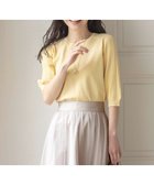 【エニィ スィス/any SiS】の【接触冷感 ・UVケア】シアースリーブ ニット ライトイエロー|ID: prp329100004733284 ipo3291000000034191705