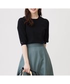 【エニィ スィス/any SiS】の【接触冷感 ・UVケア】シアースリーブ ニット ブラック|ID: prp329100004733284 ipo3291000000034191709