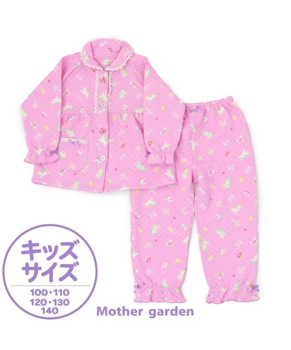 【マザーガーデン/Mother garden / KIDS】のマザーガーデン ユニコーン キッズ 長袖 長ズボン パジャマ 100/110/120/130/140 cm インテリア・キッズ・メンズ・レディースファッション・服の通販 founy(ファニー) 　ファッション　Fashion　キッズファッション　Fashion for Kids　アンダー　Underwear Essentials　ガーデン　Garden, Gardening　キルティング　Quilted, Quilting　ギャザー　Gathered, Ruffled　パジャマ　Pajamas, Sleepwear　パープル　Purple, Violet　夏　Summer　S/S・春夏　SS, Spring/Summer, Warm Season　A/W・秋冬　Autumn/Winter　長袖　Long Sleeve, Full Sleeve　紫|ID: prp329100004734415 ipo3291000000034198877