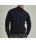 【五大陸/gotairiku / MEN】の【家庭洗濯可能】イタリア糸 ハイゲージ タートルニット_リンクス柄 ネイビー系1|ID: prp329100004734417 ipo3291000000034199006