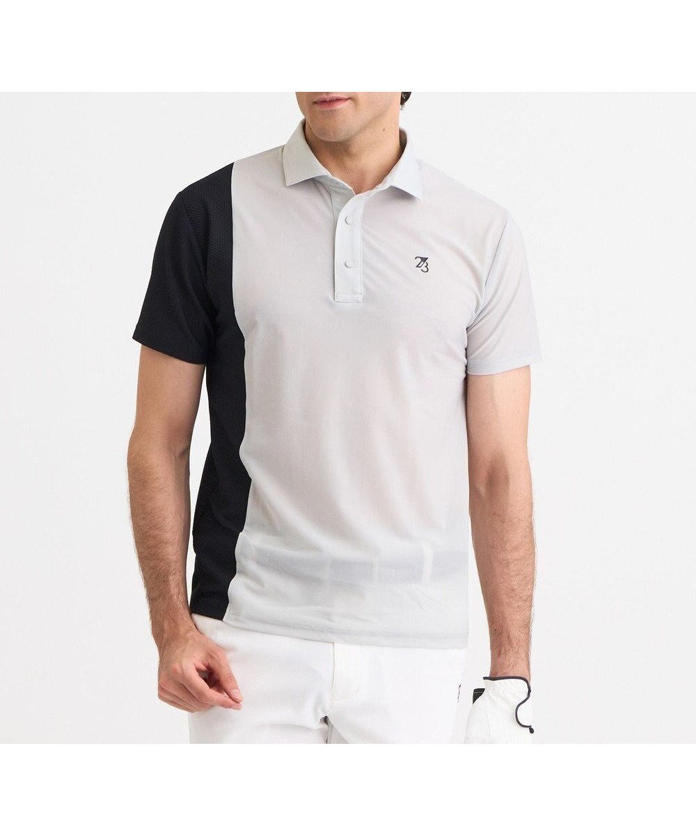 【23区 ゴルフ/23区GOLF / MEN】の【MEN】AIR TOOLライト ポロシャツ 接触冷感 UVケア 高通気 高ストレッチ性 インテリア・キッズ・メンズ・レディースファッション・服の通販 founy(ファニー)  ファッション Fashion メンズファッション Fashion for Men トップス・カットソー Cut & Sew Tops メンズシャツ Shirts ポロシャツ / きれいめカジュアルスタイル Polo Shirts 春 Spring 軽量 Lightweight, Ultra Light ストレッチ Stretch, Stretchy Fabric スポーツ Sports, Activewear ブロック Block, Solid Block Pattern ポロシャツ Polo Shirt, Collared Tee メッシュ Mesh, Net Fabric モックネック Mock Neck, Short Turtleneck S/S・春夏 SS, Spring/Summer, Warm Season 夏 Summer 旅行 Travel エレガント 上品 Elegant ライトグレー系|ID: prp329100004734429 ipo3291000000034199187