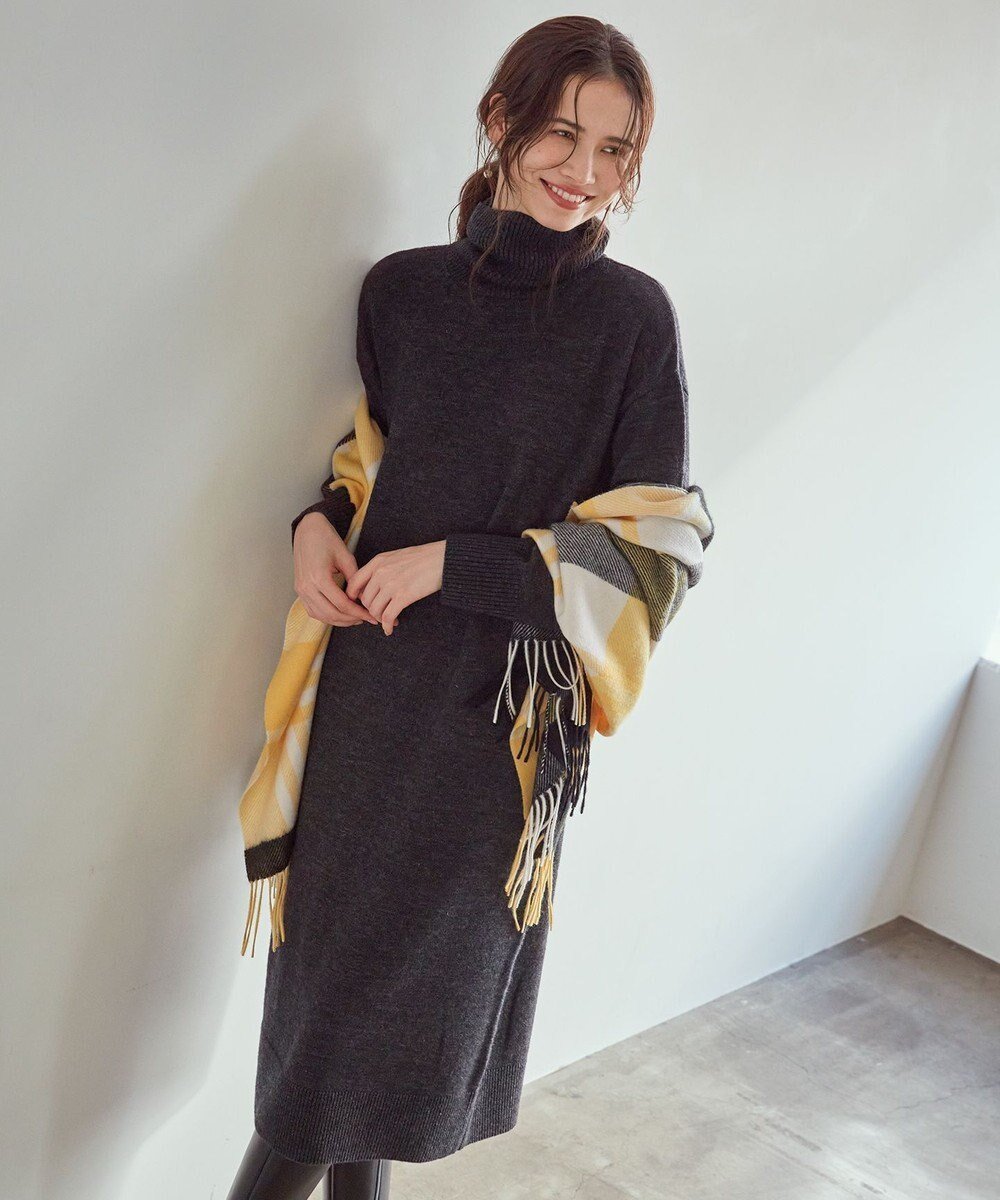 【23区/NIJYUSANKU】の【SLOW/一部店舗限定】ウールナイロンニット ワンピース 人気、トレンドファッション・服の通販 founy(ファニー) 　ファッション　Fashion　レディースファッション　Fashion for Women　ワンピース　Dresses　ニットワンピース　Knit Dresses　タートルネック　Turtleneck, High Neck　ベーシック　Basic, Essential　A/W・秋冬　Autumn/Winter　2023年　2023　2023-2024秋冬・A/W　Autumn/Winter 2023–24 AW23–24　 other-1|ID: prp329100004734664 ipo3291000000034201669