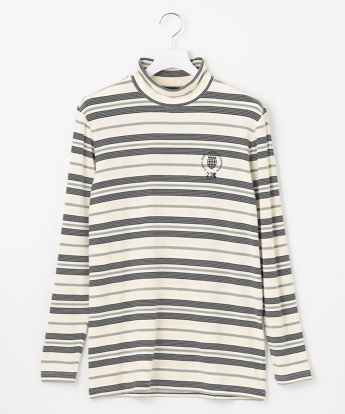 【23区 ゴルフ/23区GOLF / MEN】の【MEN】エニワイズ モックネックシャツ インテリア・キッズ・メンズ・レディースファッション・服の通販 founy(ファニー) https://founy.com/ ファッション Fashion メンズファッション Fashion for Men トップス・カットソー Cut & Sew Tops メンズシャツ Shirts ゴルフ Golf なめらか Smooth, Silky Texture インナー Innerwear カットソー Cut and Sewn Top ボーダー Border, Stripe 冬 Winter / This Winter 定番 Standard, Basic Item 秋 Autumn A/W・秋冬 Autumn/Winter |ID: prp329100004735940 ipo3291000000034210086