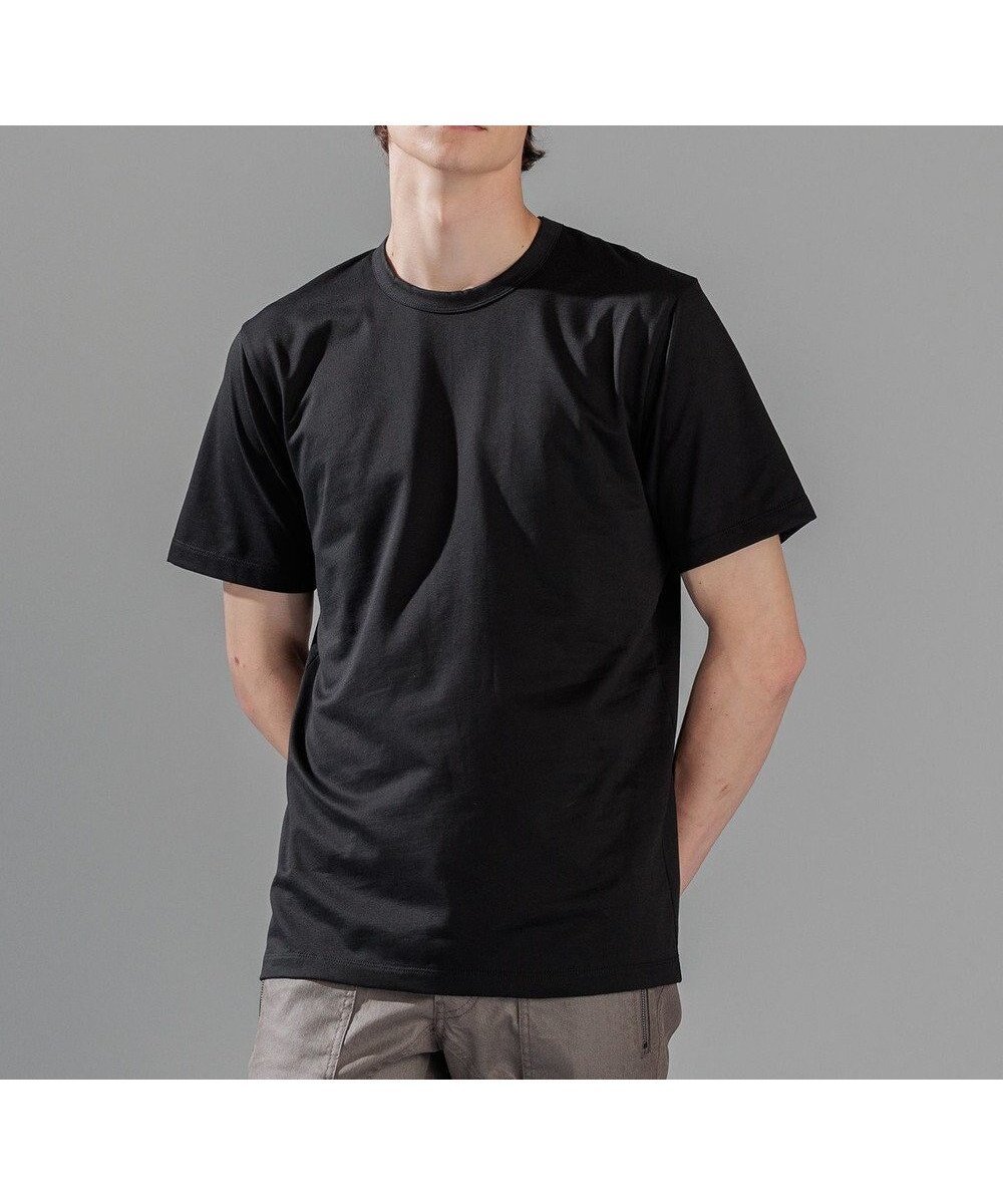 【ジョゼフ オム/JOSEPH HOMME / MEN】の【LEON 9月号掲載】スビンソフトジャージー クルーネック半袖カットソー インテリア・キッズ・メンズ・レディースファッション・服の通販 founy(ファニー) 　ファッション　Fashion　メンズファッション　Fashion for Men　トップス・カットソー　Cut & Sew Tops　メンズシャツ　Shirts　9月号　September Issue　おすすめ　Recommended / Our Picks　インド　Indian Textile　カットソー　Cut and Sewn Top　シンプル　Simple, Minimal　ジャケット　Jacket, Outerwear　ピーチ　Peach, Soft Touch　ベーシック　Basic, Essential　エレガント 上品　Elegant　半袖　Short Sleeve, Half Sleeve　夏　Summer　S/S・春夏　SS, Spring/Summer, Warm Season　A/W・秋冬　Autumn/Winter　雑誌　Magazine, Fashion Magazine　ブラック系|ID: prp329100004735992 ipo3291000000034210518