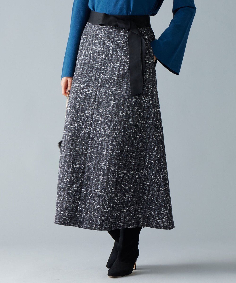 【自由区/JIYU-KU】のプリントジャガードストレッチ スカート 人気、トレンドファッション・服の通販 founy(ファニー) 　ファッション　Fashion　レディースファッション　Fashion for Women　スカート　Skirts　シンプル　Simple, Minimal　ジャカード／ジャガード　Jacquard, Woven Pattern　ツイード　Twill, Twill Weave　プリント　Print, Printed Pattern　モチーフ　Motif, Design Theme　A/W・秋冬　Autumn/Winter　 other-1|ID: prp329100004736020 ipo3291000000034211073
