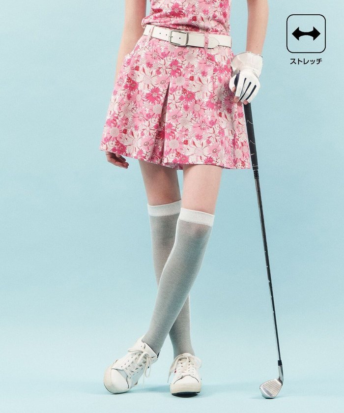 【23区 ゴルフ/NIJYUSANKU GOLF】の【WOMEN】【ストレッチ】スプリングフラワー柄 キュロットスカート インテリア・キッズ・メンズ・レディースファッション・服の通販 founy(ファニー) https://founy.com/ ファッション Fashion レディースファッション Fashion for Women スカート Skirts キュロットスカート Culottes & Wide-Leg Shorts キュロット Culottes, Wide Shorts ゴルフ Golf シンプル Simple, Minimal ストレッチ Stretch, Stretchy Fabric スプリング Spring, Spring Collection セットアップ Set-Up, Coordinated Outfit ソックス Socks, Hosiery タフタ Taffeta, Structured Fabric フラワー Flower, Floral ポロシャツ Polo Shirt, Collared Tee ラウンド Round, Round Neck レギンス Leggings, Stretch Pants 半袖 Short Sleeve, Half Sleeve 夏 Summer 春 Spring S/S・春夏 SS, Spring/Summer, Warm Season |ID: prp329100004736024 ipo3291000000034211148