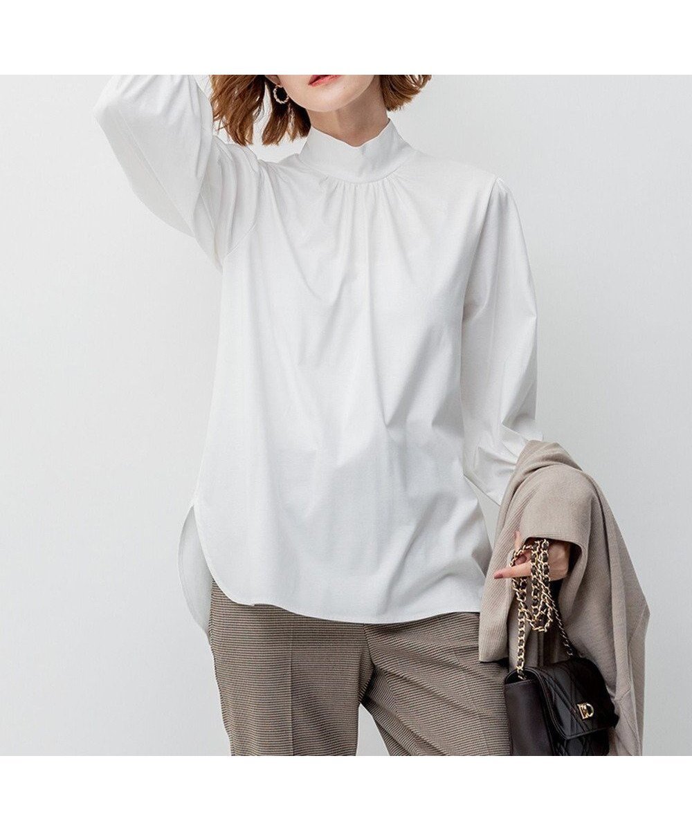 【23区/NIJYUSANKU】の【洗える】ハイネック フォルム ロングTシャツ 人気、トレンドファッション・服の通販 founy(ファニー) ファッション Fashion レディースファッション Fashion for Women トップス・カットソー Cut & Sew Tops シャツ・ブラウス・オフィスカジュアル Elegant Blouses & Button-Ups ロングTシャツ・Tシャツ Longline T-Shirts & Tees カットソー・ベーシックTシャツ Cut-and-Sewn Tops / Stretch Tees & Basics インド Indian Textile 洗える Machine Washable カットソー Cut and Sewn Top ギャザー Gathered, Ruffled ストレッチ Stretch, Stretchy Fabric スリーブ Sleeve, Long Sleeve / Short Sleeve ハイネック High Neck, Mock Neck フォルム Silhouette, Form ベスト Vest, Waistcoat ベーシック Basic, Essential ロング Long, Long-Length A/W・秋冬 Autumn/Winter 冬 Winter / This Winter おすすめ Recommended / Our Picks 2023年 2023 2023-2024秋冬・A/W Autumn/Winter 2023–24 AW23–24 エレガント 上品 Elegant other-1|ID: prp329100004736038 ipo3291000000034211402