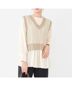 【エニィ スィス/any SiS】の【2SET】ニットベスト×チュニック ブラウス ベージュ系|ID: prp329100004736047 ipo3291000000034211609